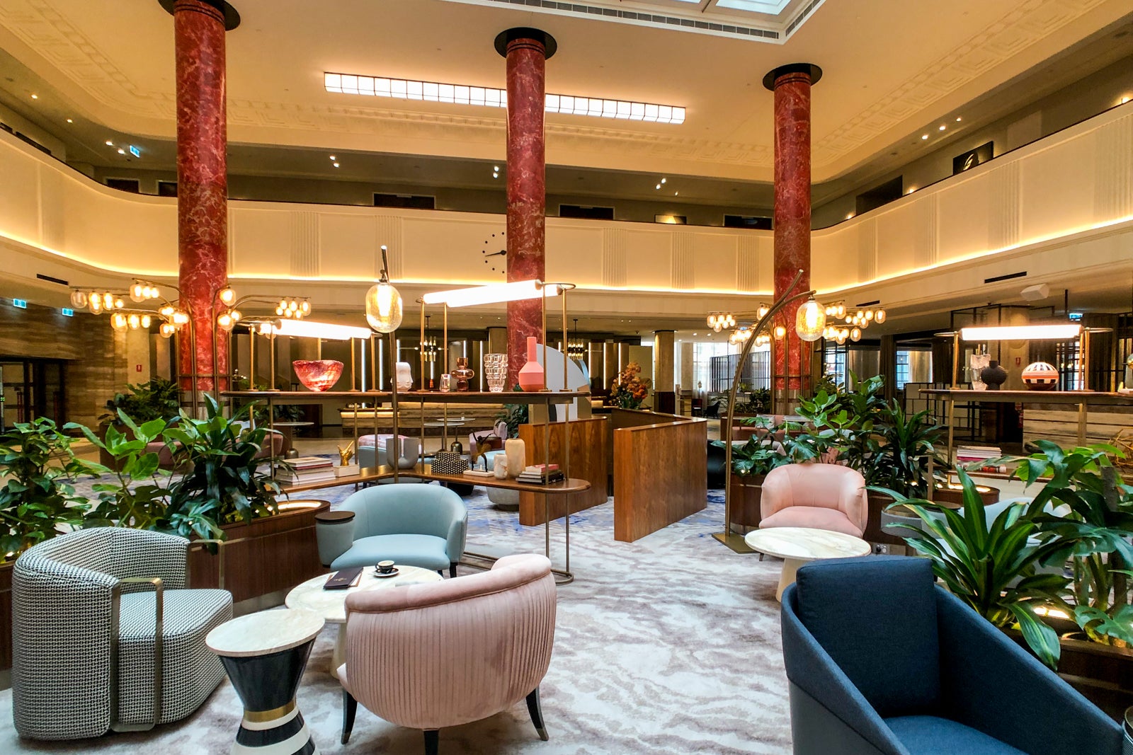 Lobby seating.