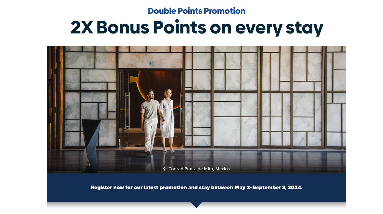 Hilton Double Points Promotion
