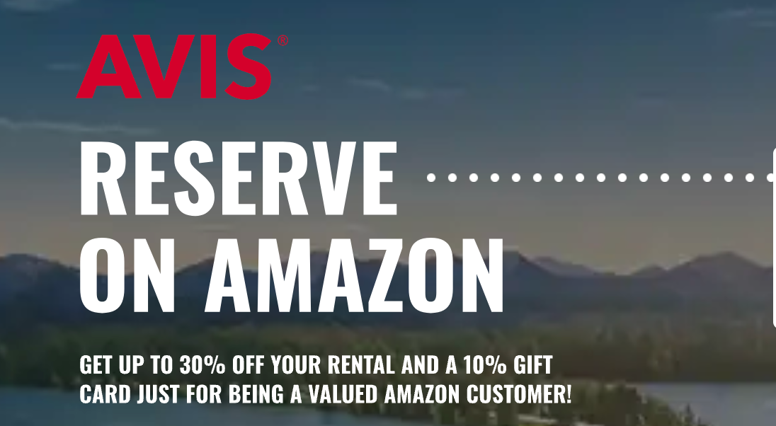 Avis car rental sale on Amazon Prime Day