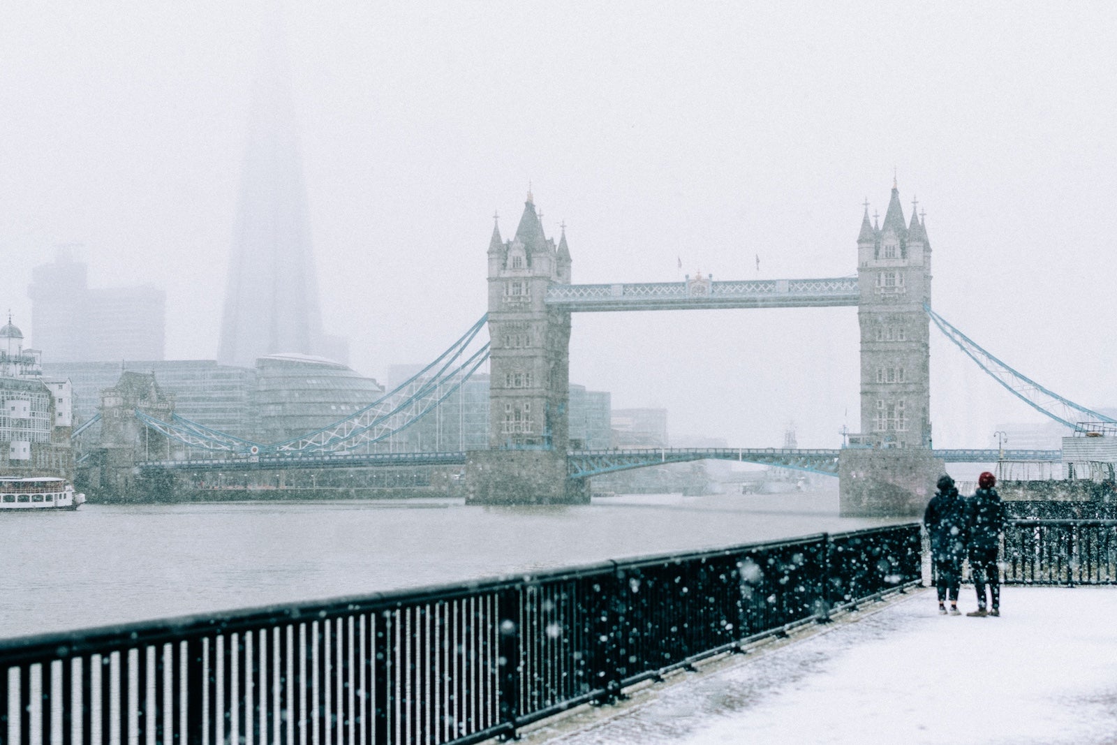 snowy london bridge