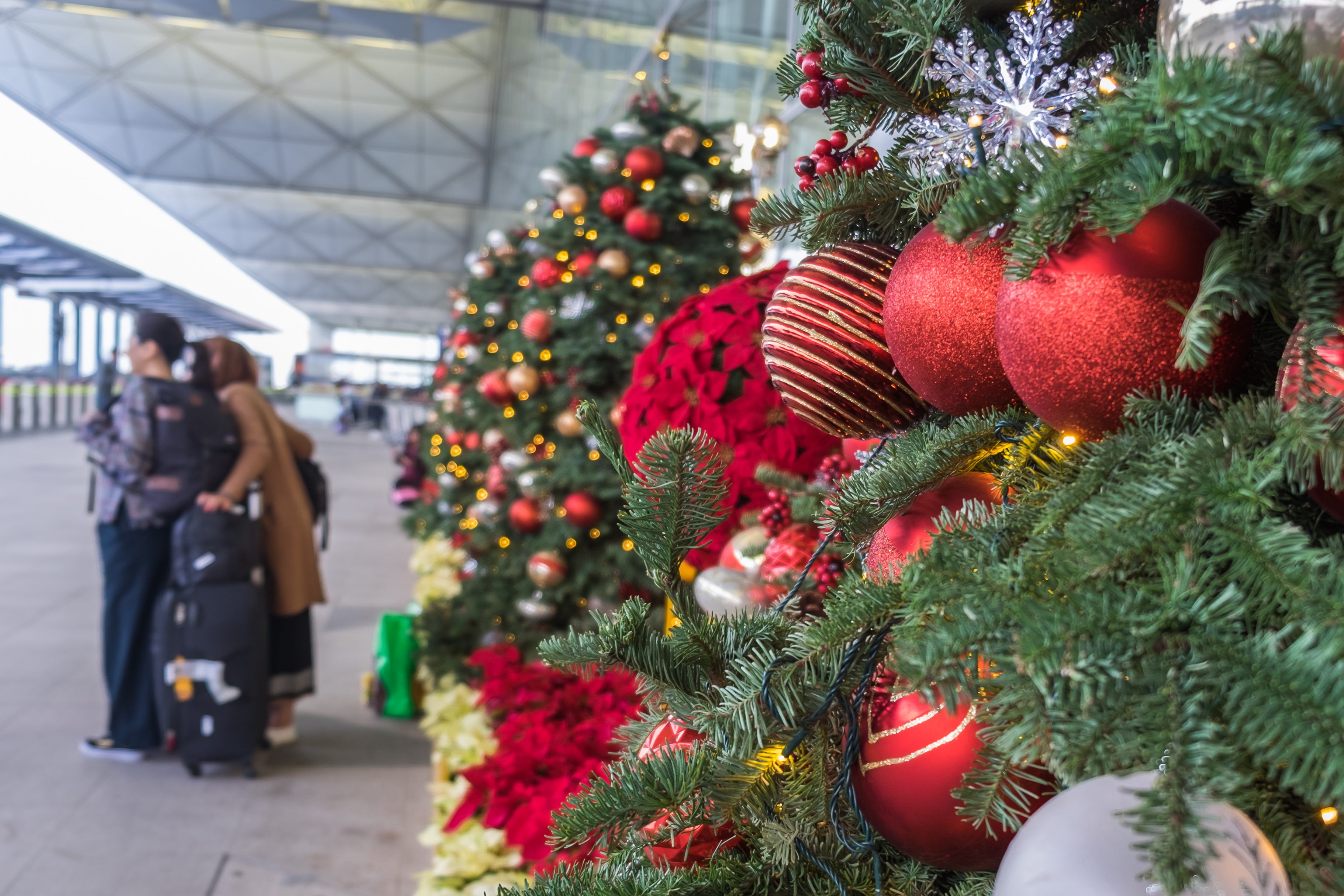 Christmas tree in airport