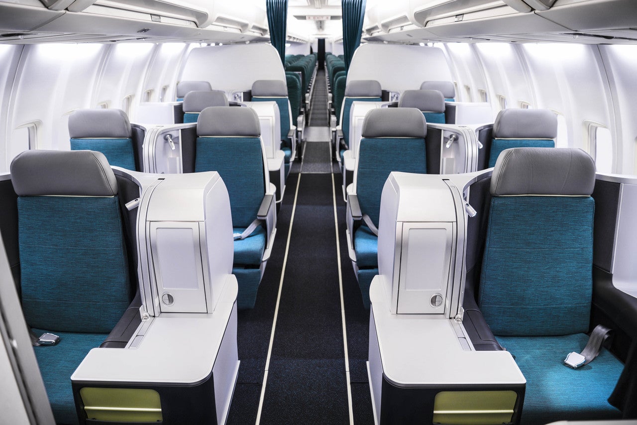 Aer Lingus business class aboard the airline's Boeing 757 (Image via Aer Lingus)