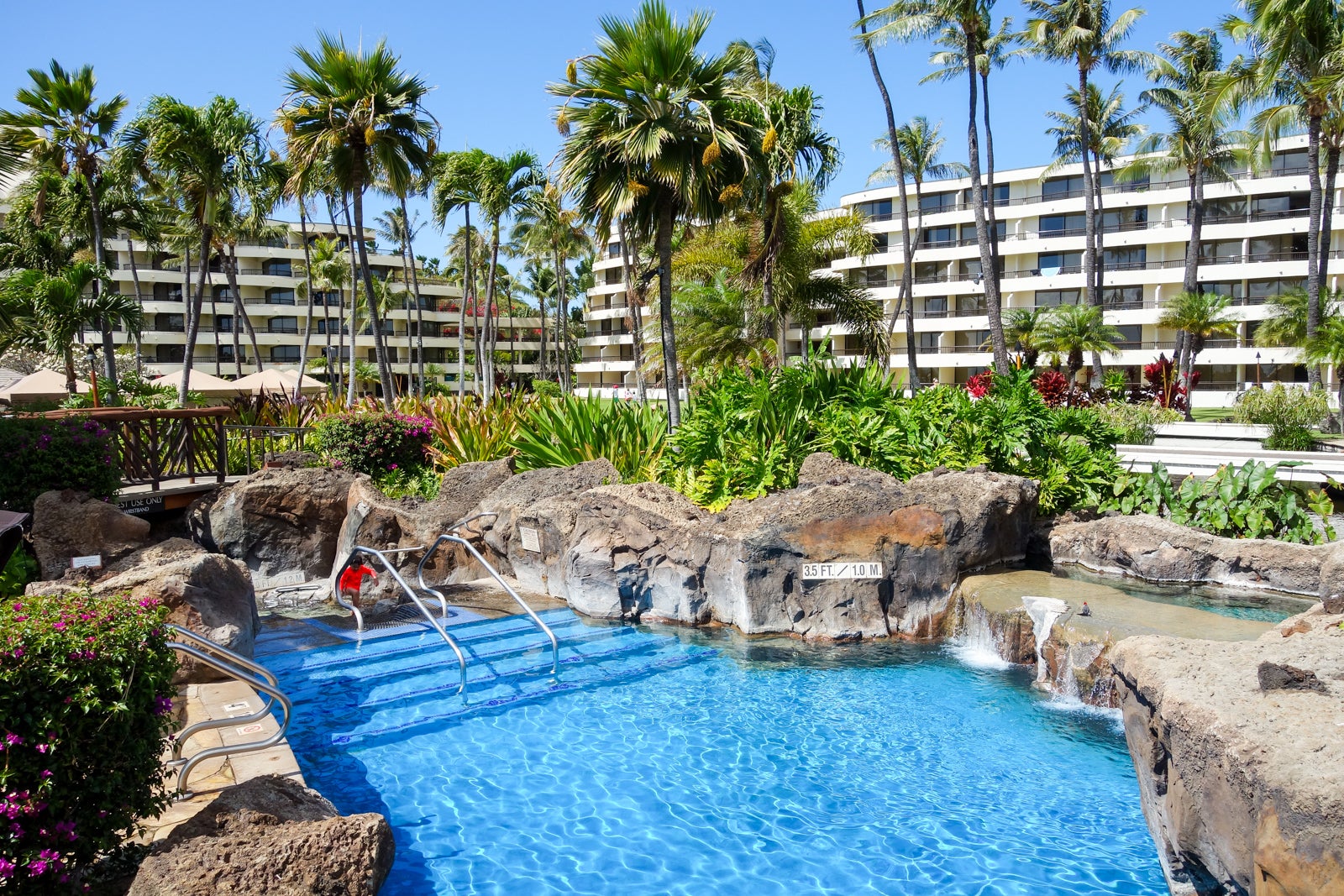 a pool at a resort hotel in Hawaii