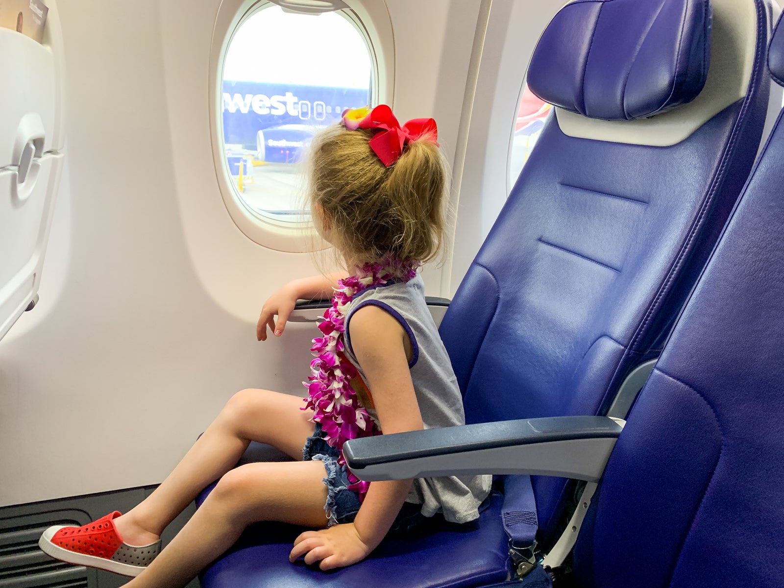 Child on a Southwest flight