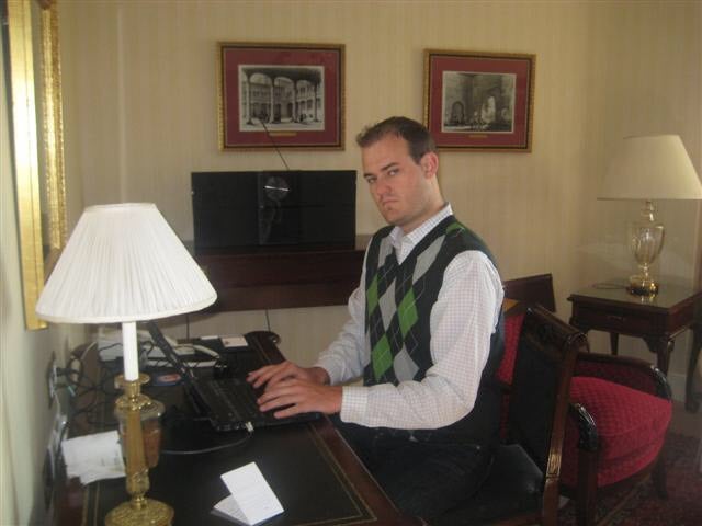 brian clicking away at his new blog in 2011