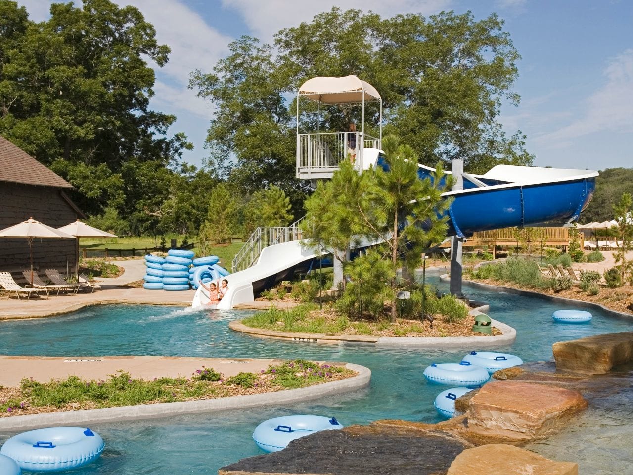 Hyatt Lost Pines Lazy River Slide