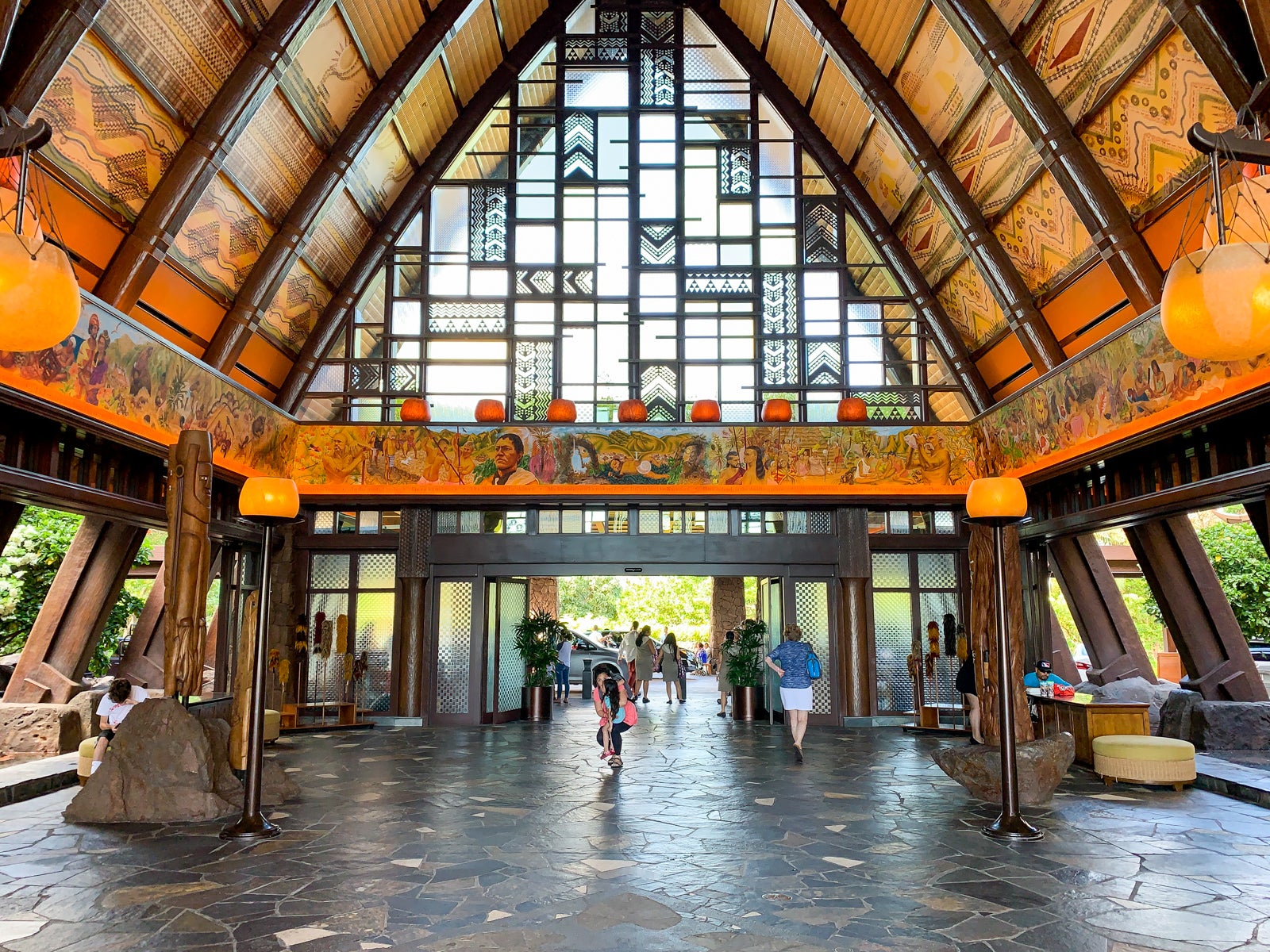 The atrium of Aulani, a Disney Resort & Spa