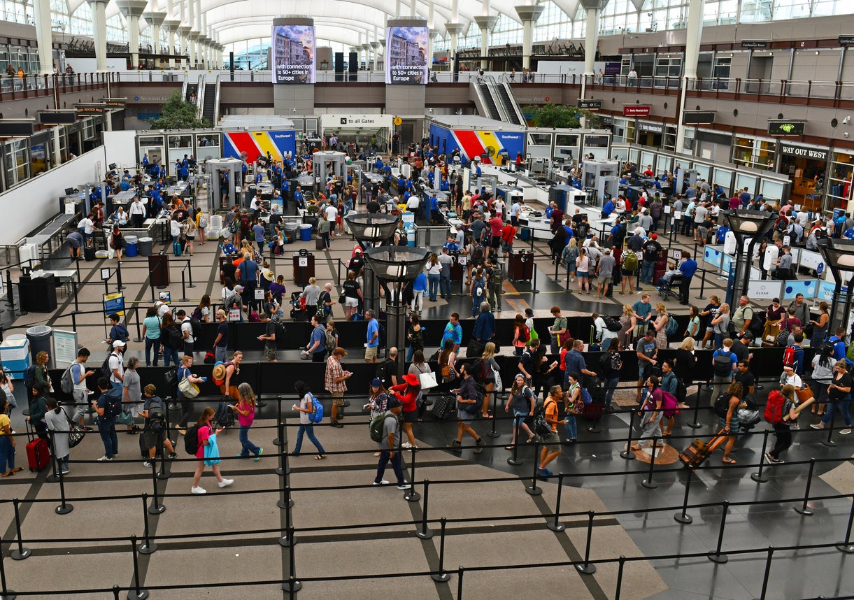 security lines at airport