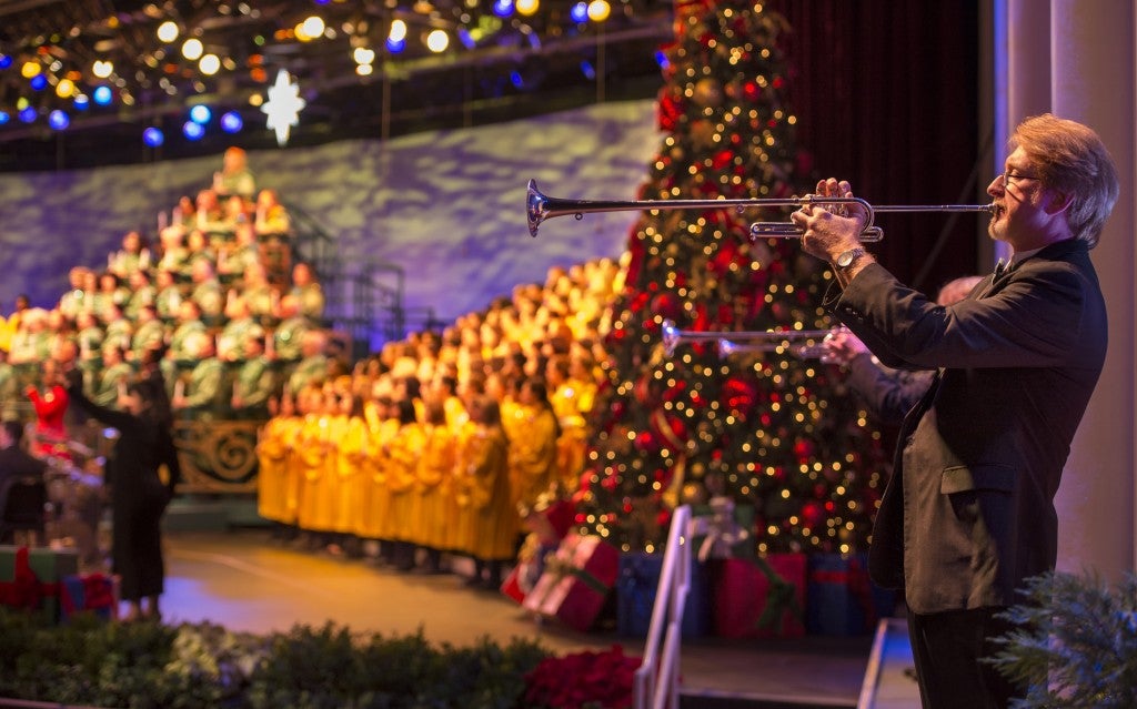 musician at christmas performance