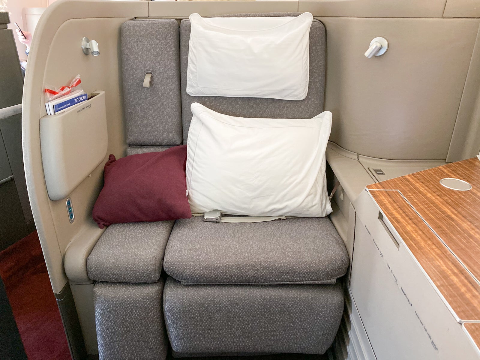 Cathay Pacific first class seat