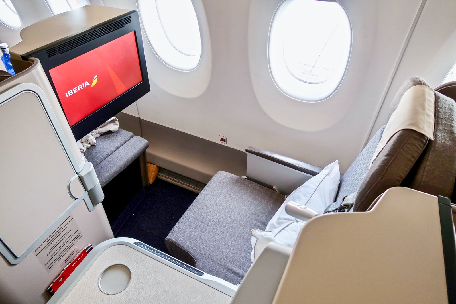 Iberia's A350 business class product from above