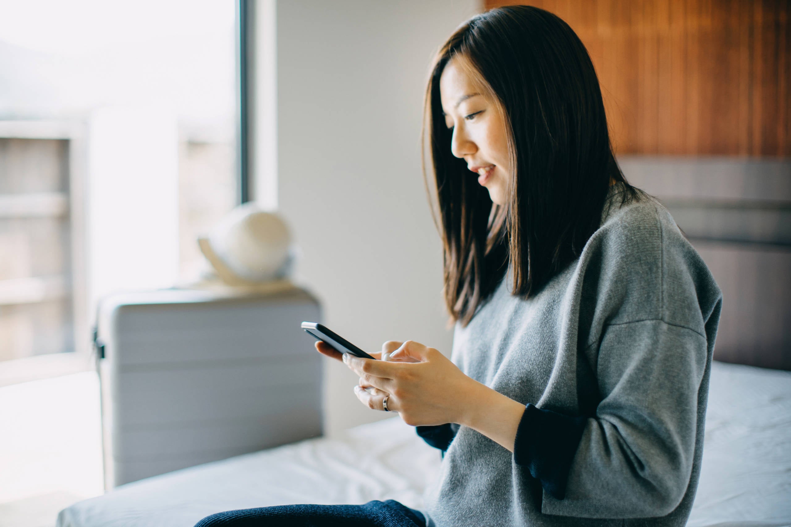 Woman using phone