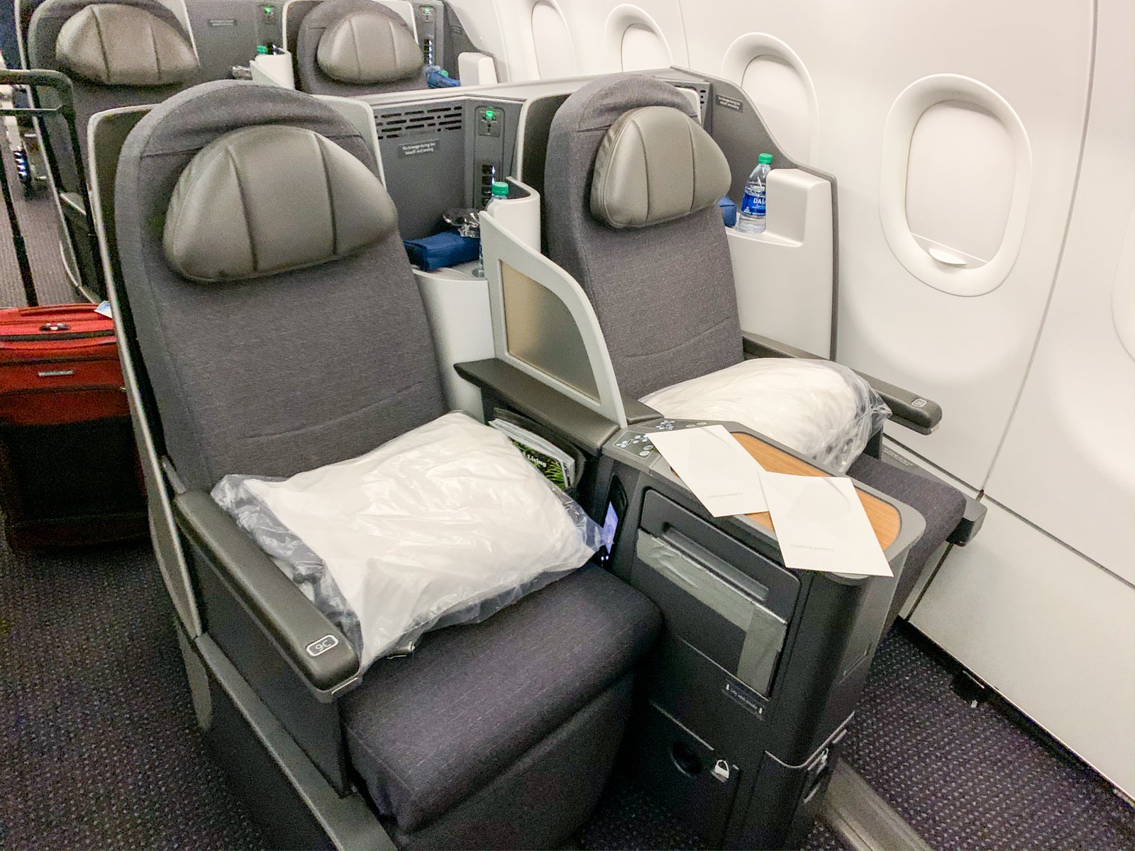 American Airlines A321T Business class seats JFK-SFO. 