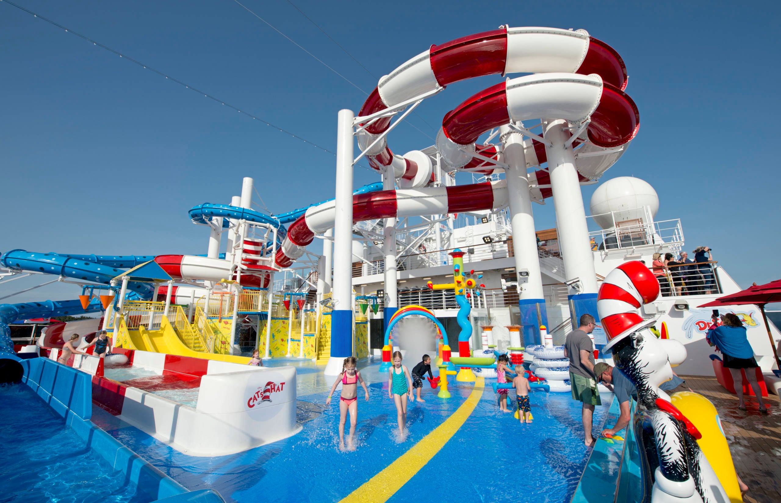 Cruise giant Carnival in 2018 added a Dr. Seuss-themed waterpark to the top of its