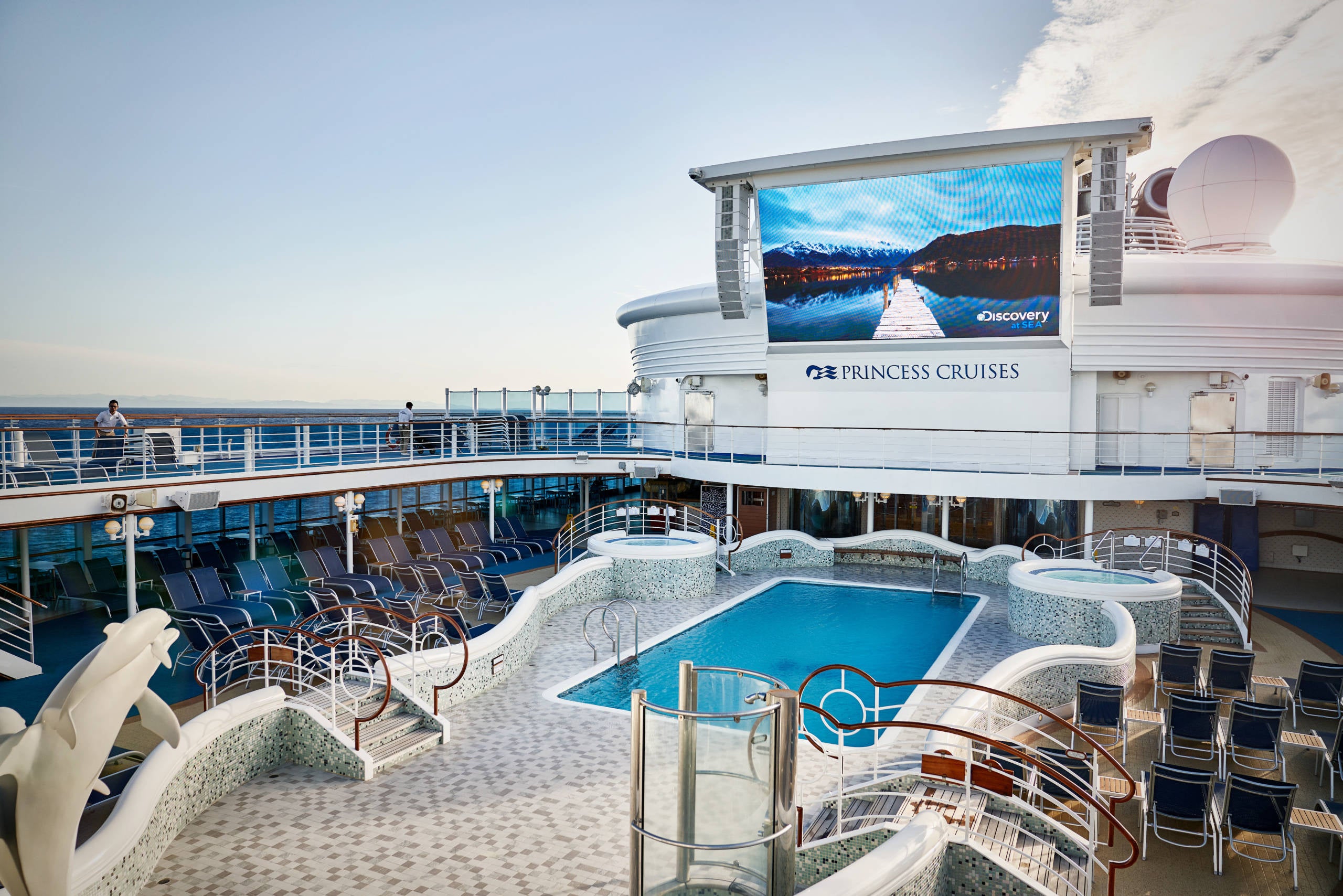 Princess Cruises ships are topped with lots of pool and sunning areas. (Photo courtesy of Princess Cruises)