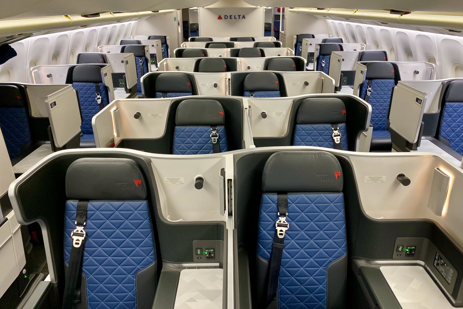 Delta One seats on a Delta jet