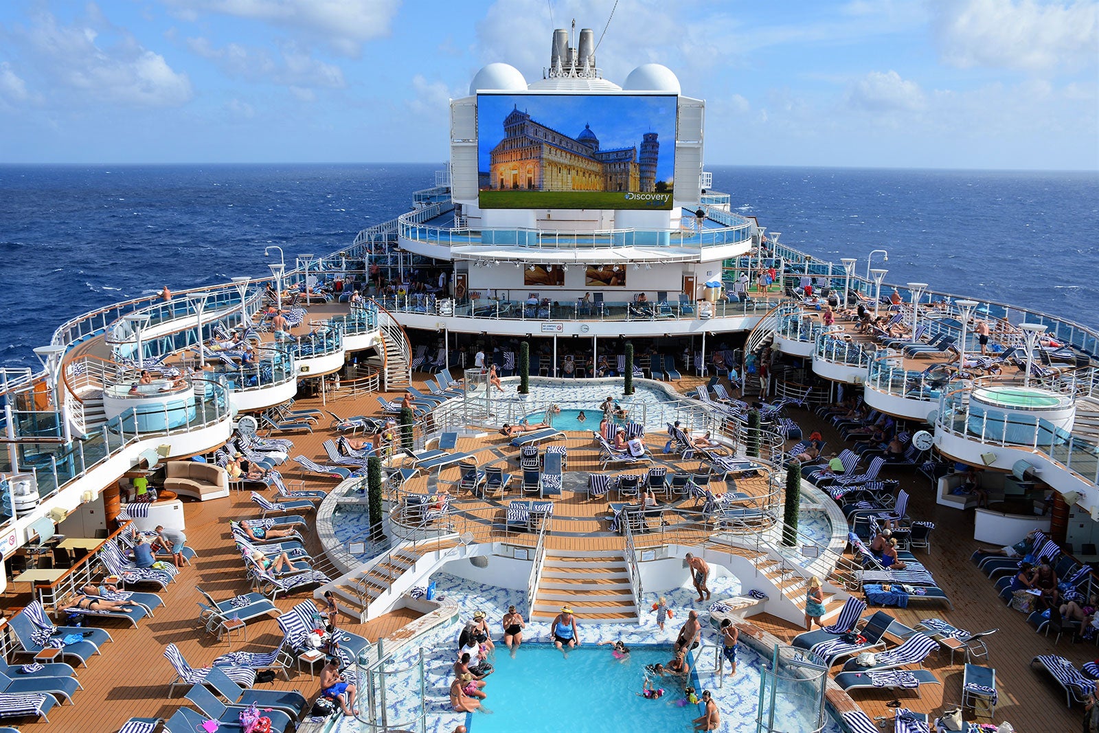 cruise ship lido deck - pool deck