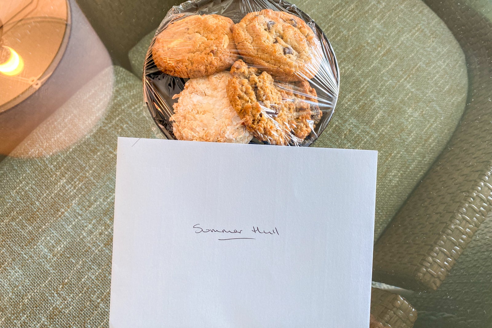 cookies and note for Summer Hull