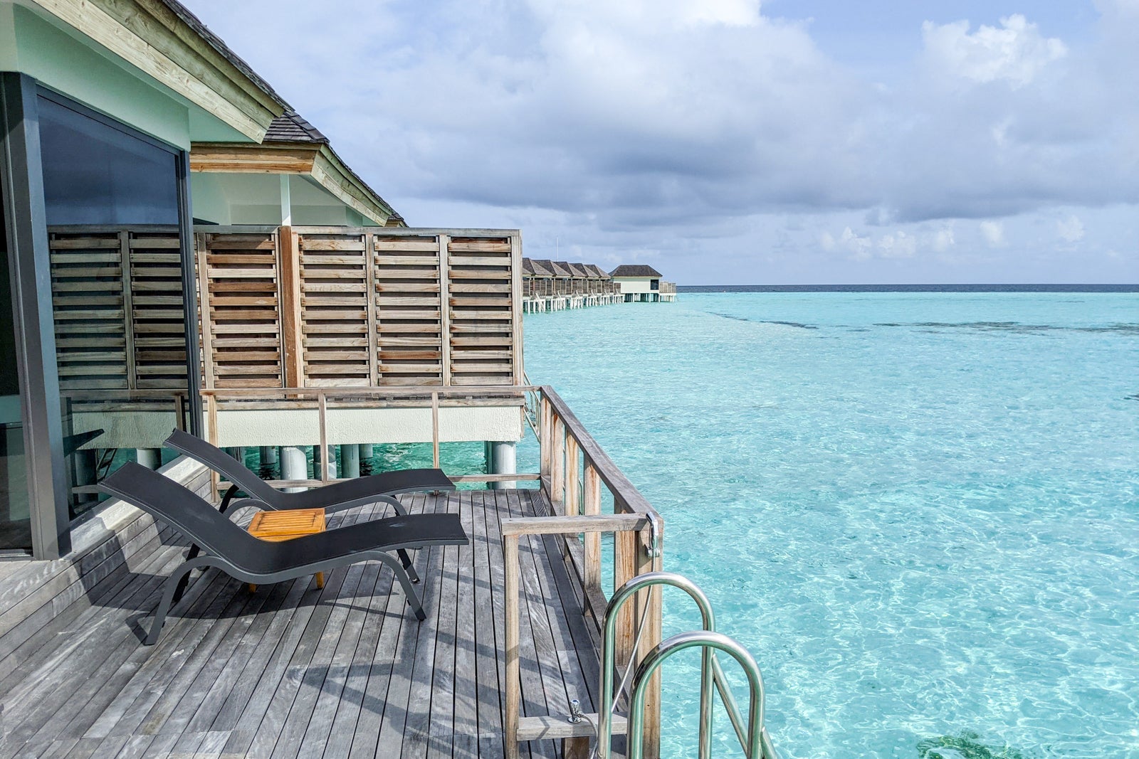 Sunrise overwater villa at the Le Meridien Maldives