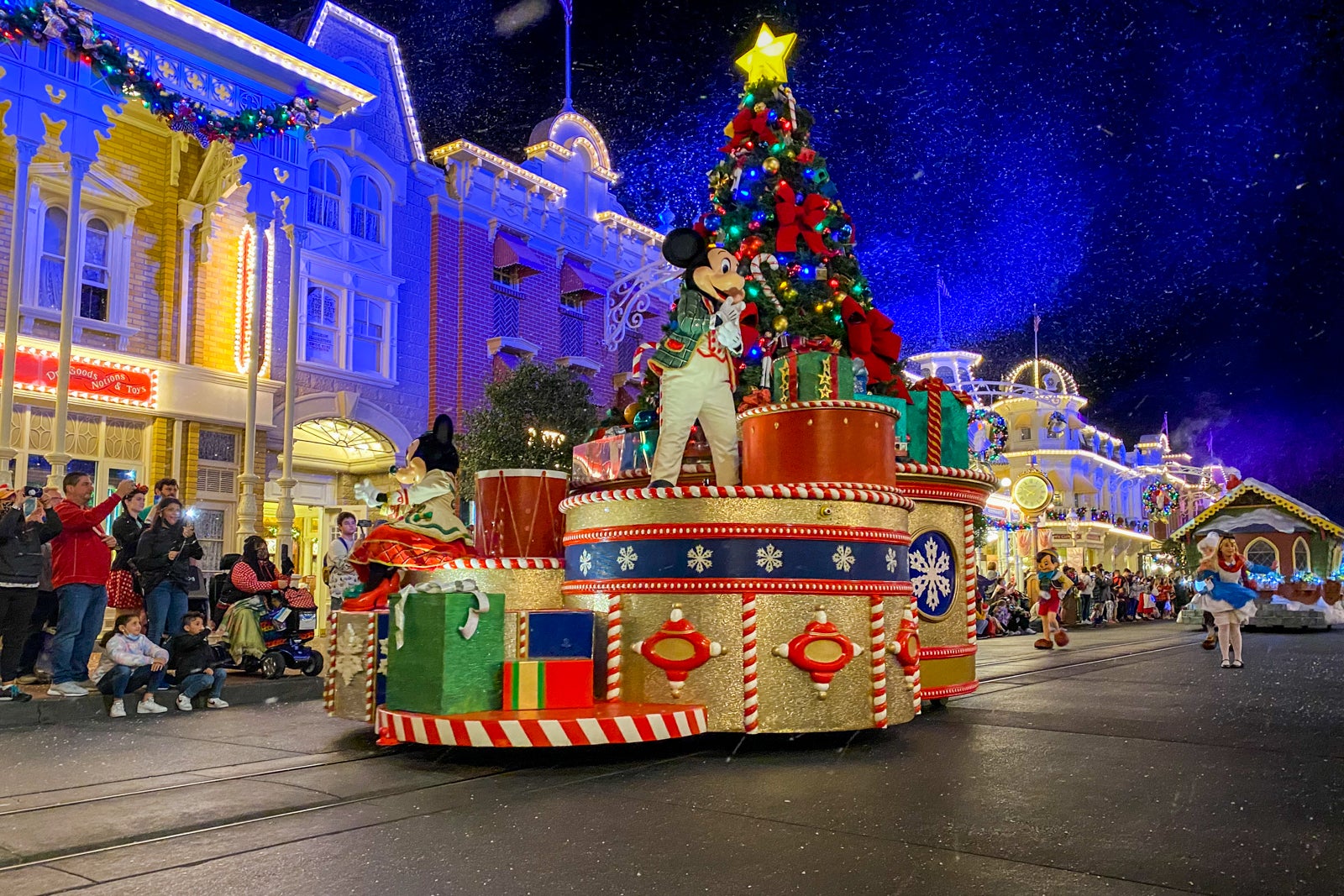 Mickey float in parade