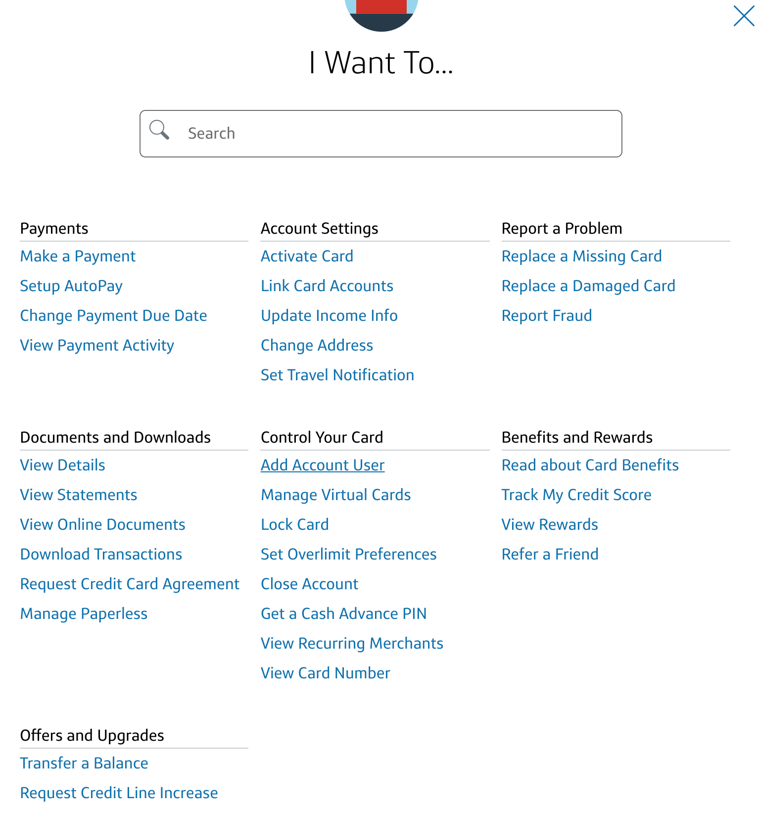 screenshot from Capital One