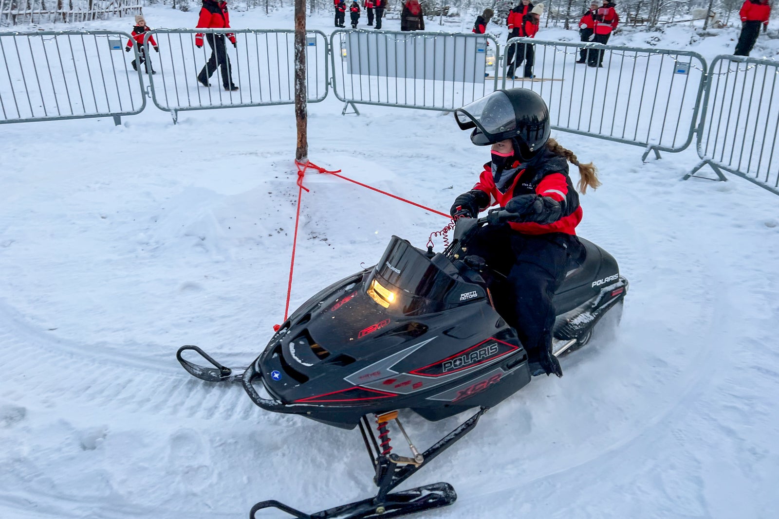 summer's daughter on snowmobile