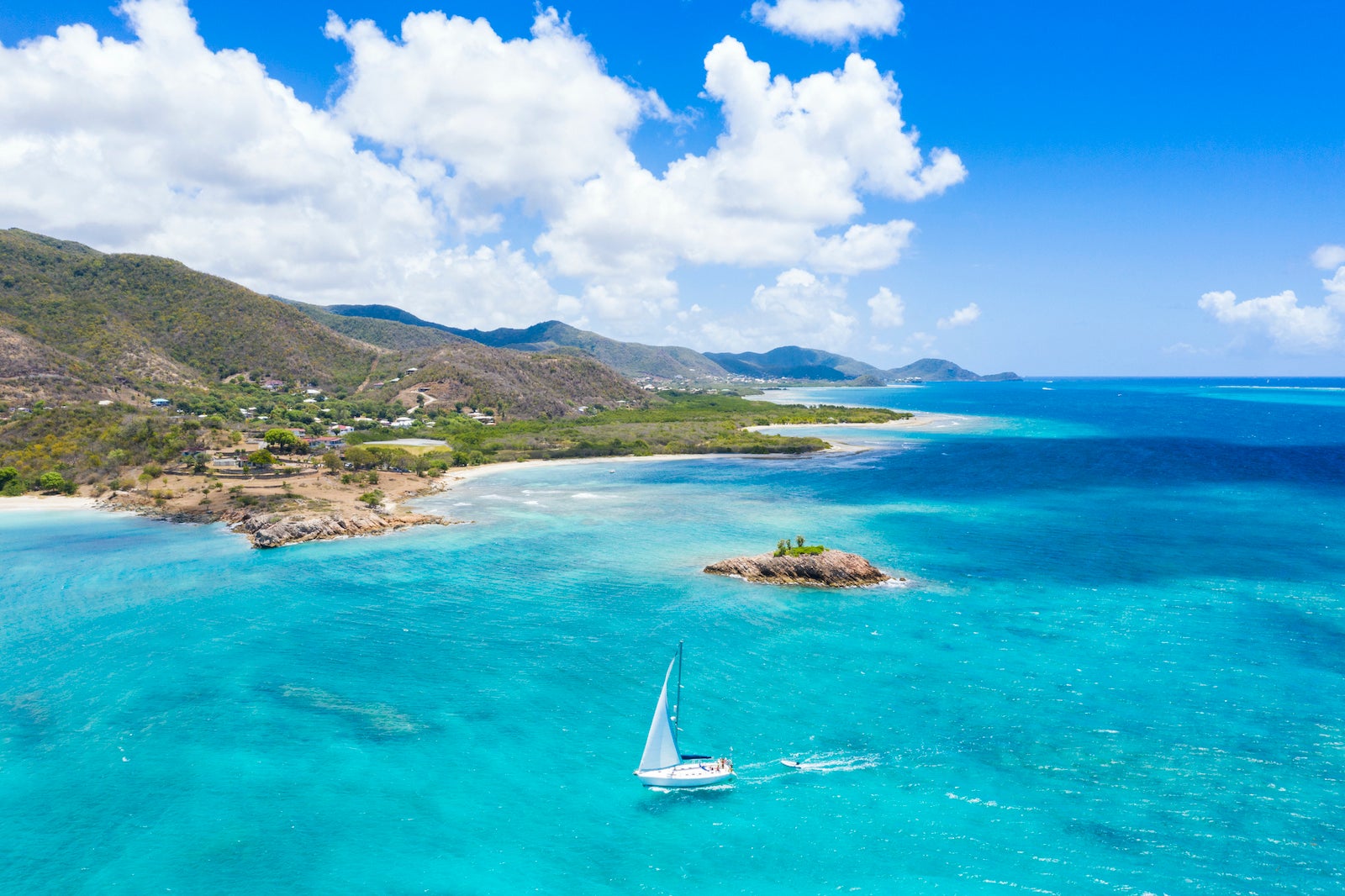 sailboat in Caribbean