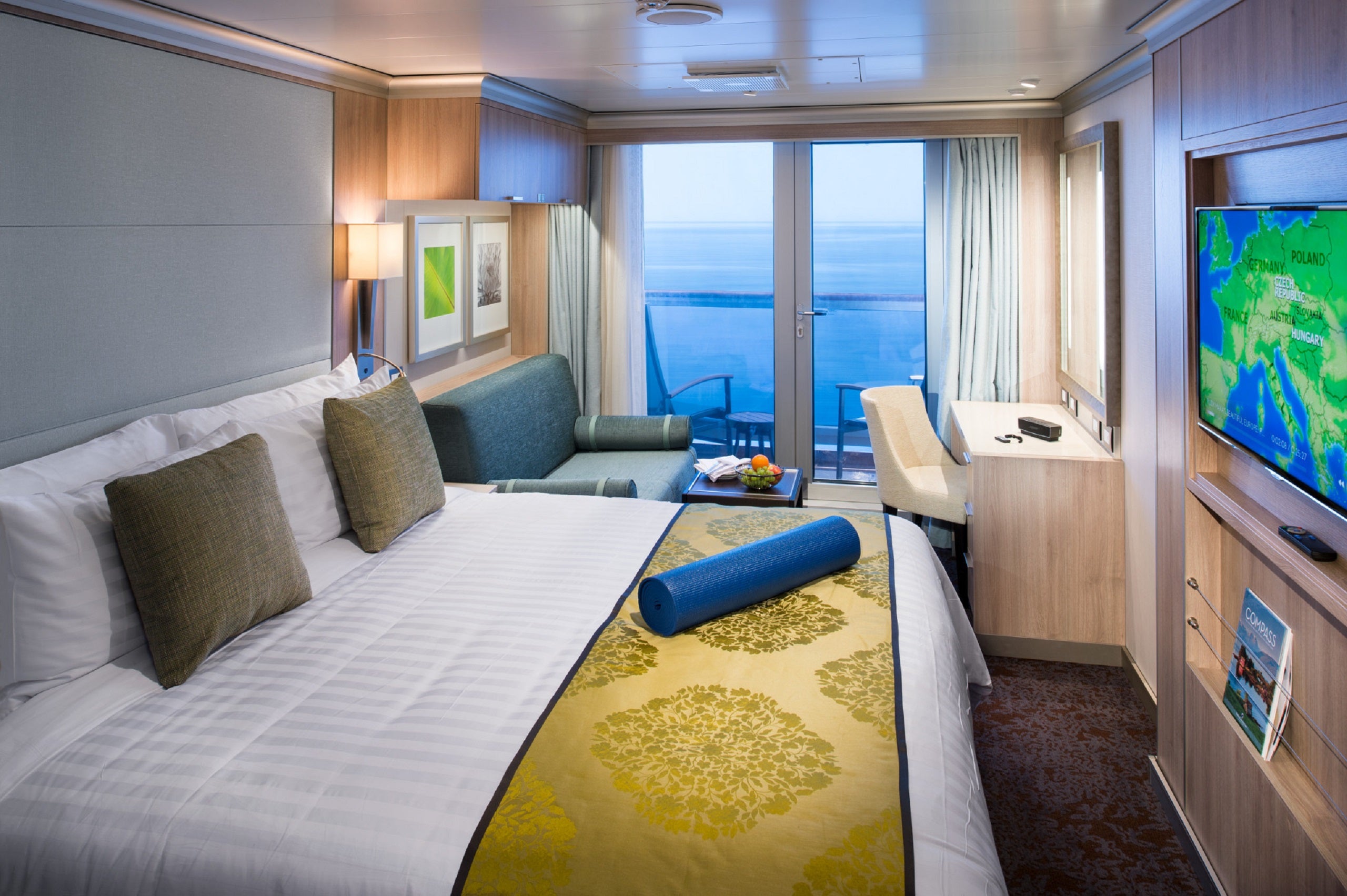 Balcony spa cabin on Holland America's Koningsdam. 