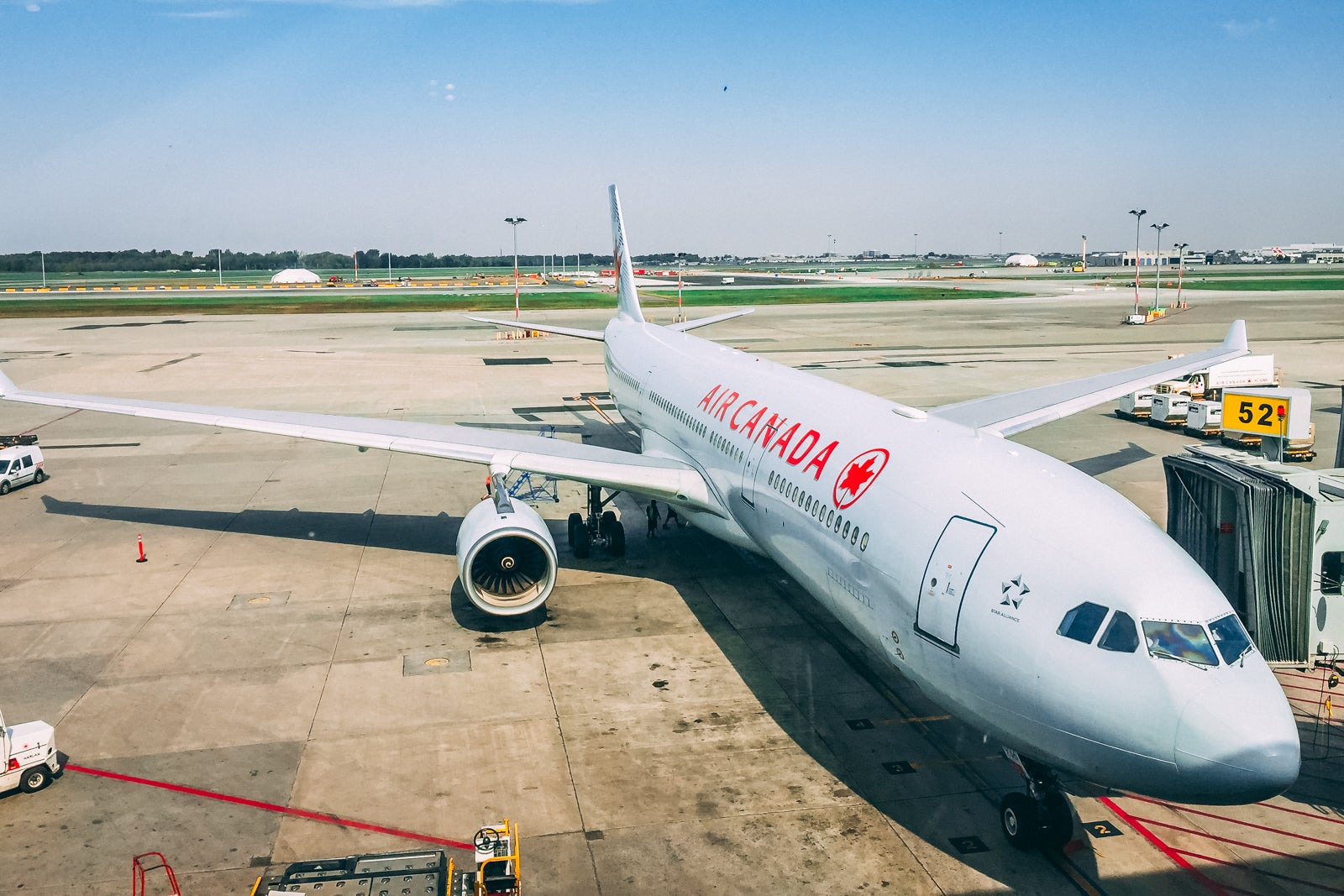 Air Canada plane at gate