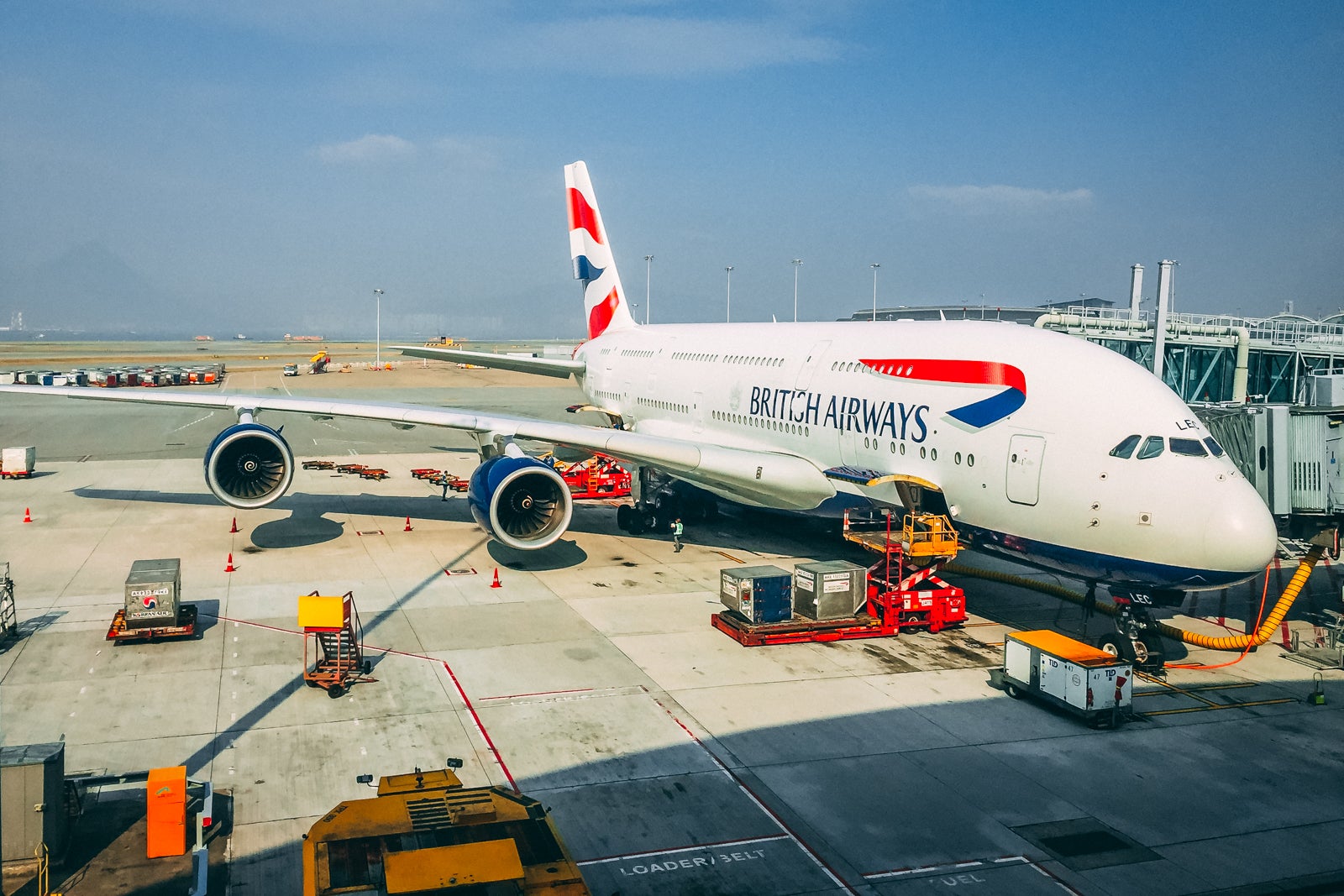 British Airways plane at gate