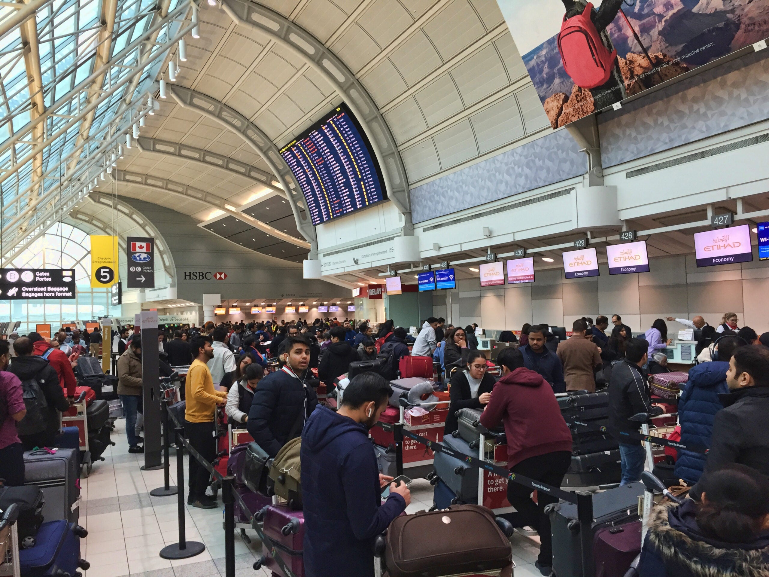 crowded airport