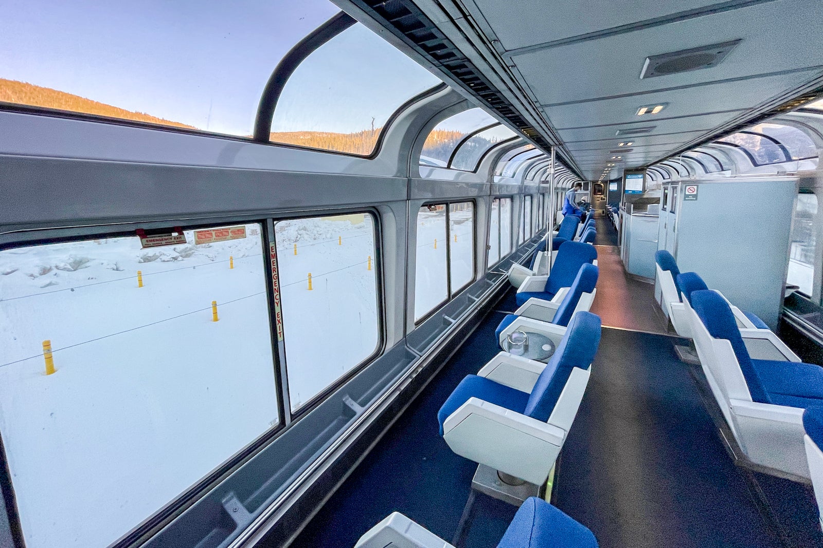 floor-to-ceiling windows in train car
