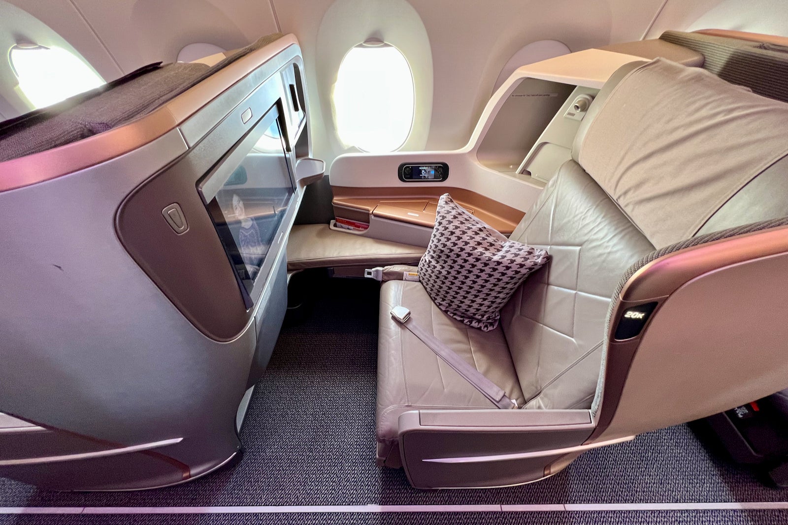 Business class seats on a plane