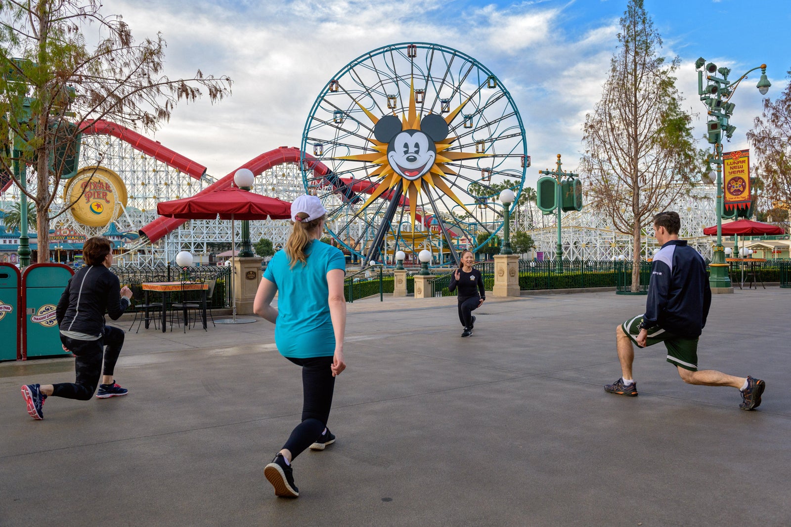 Workout classes inside Disney California Adventure Park