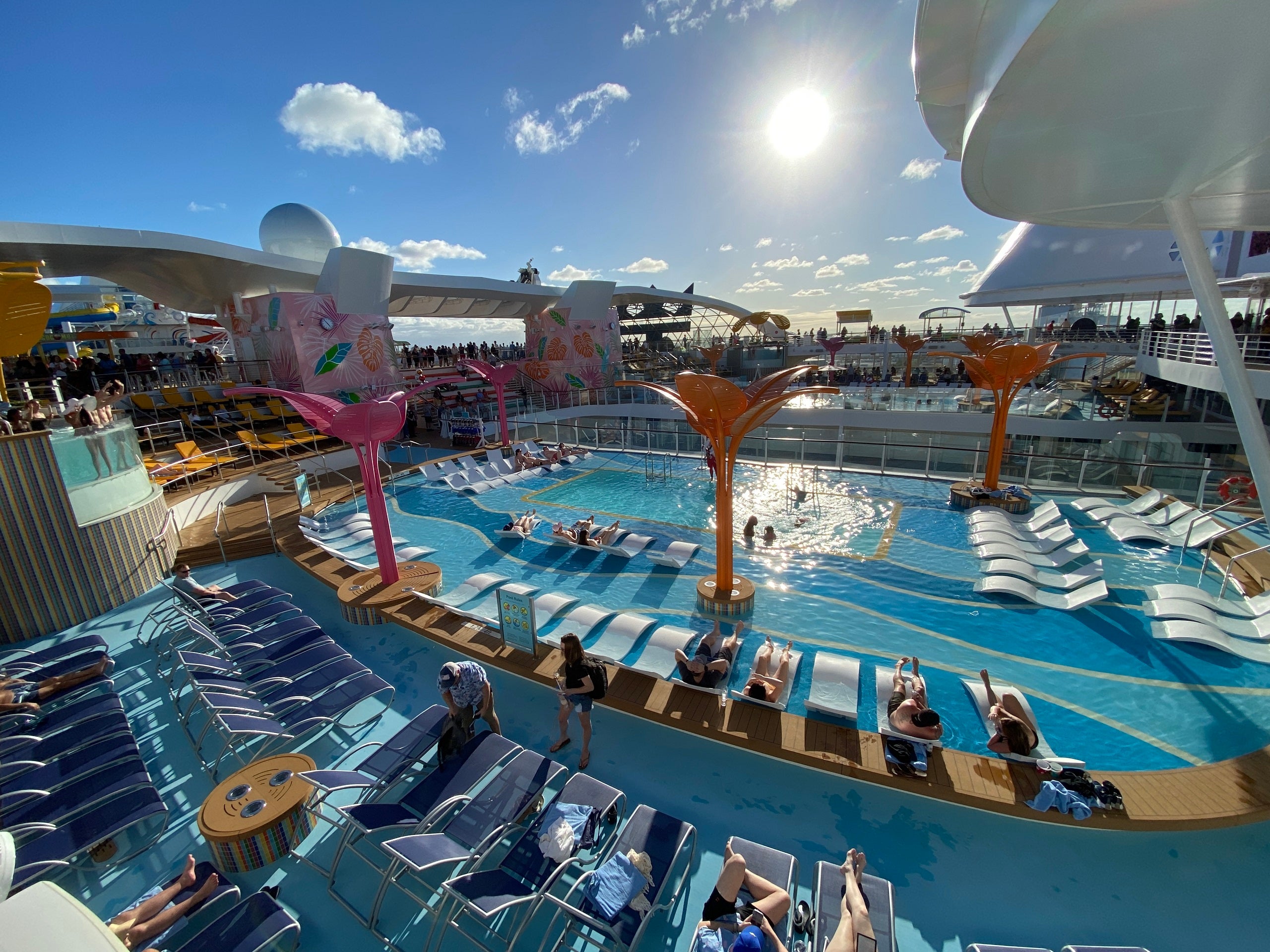 pool deck on cruise