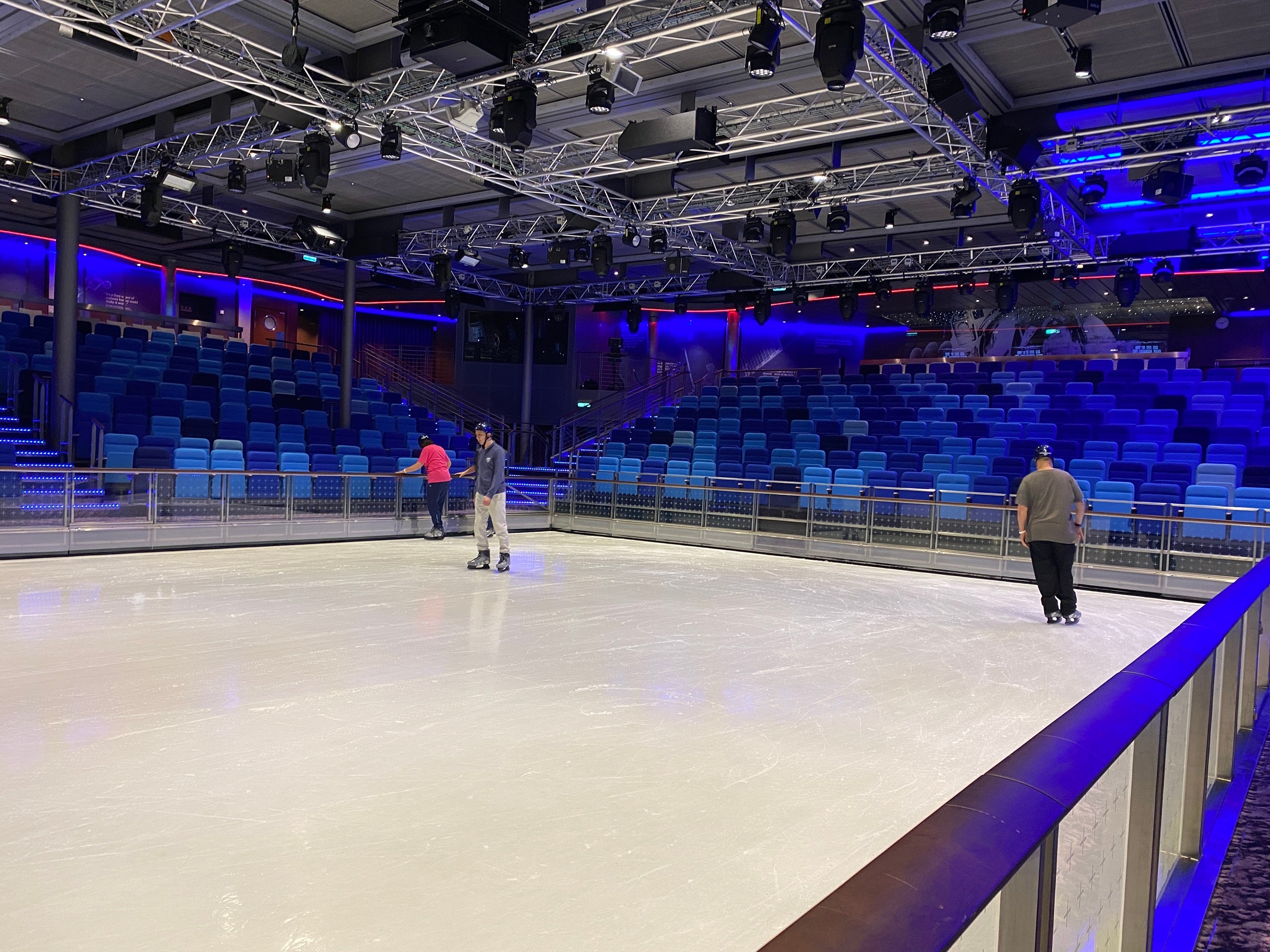 Studio B ice skating rink on Royal Caribbean's Wonder of the Seas. 