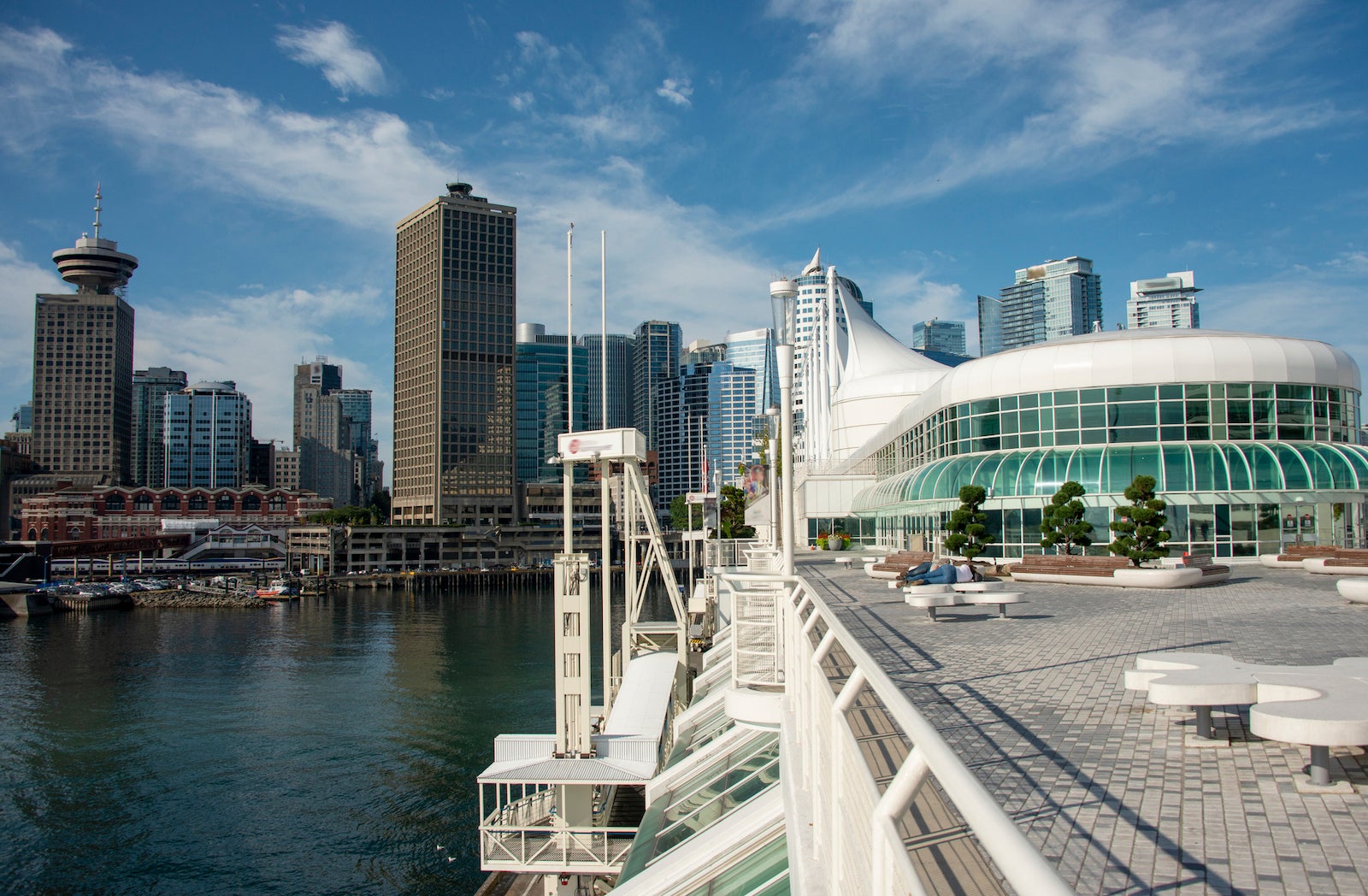 A view of Vancouver from the pier at Canada Place cruise terminal