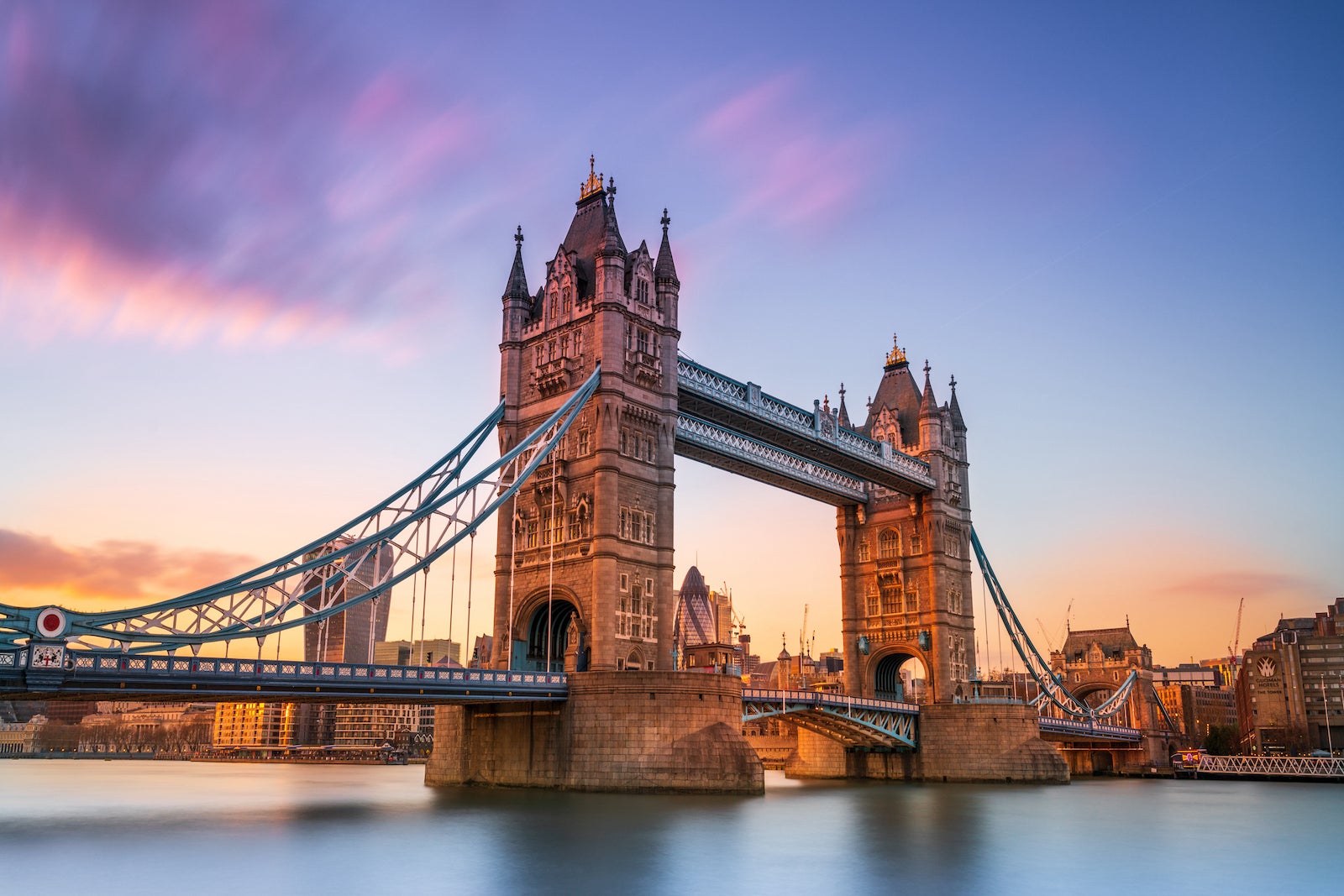 City of London Tower Bridge looking at the bridge and skyline