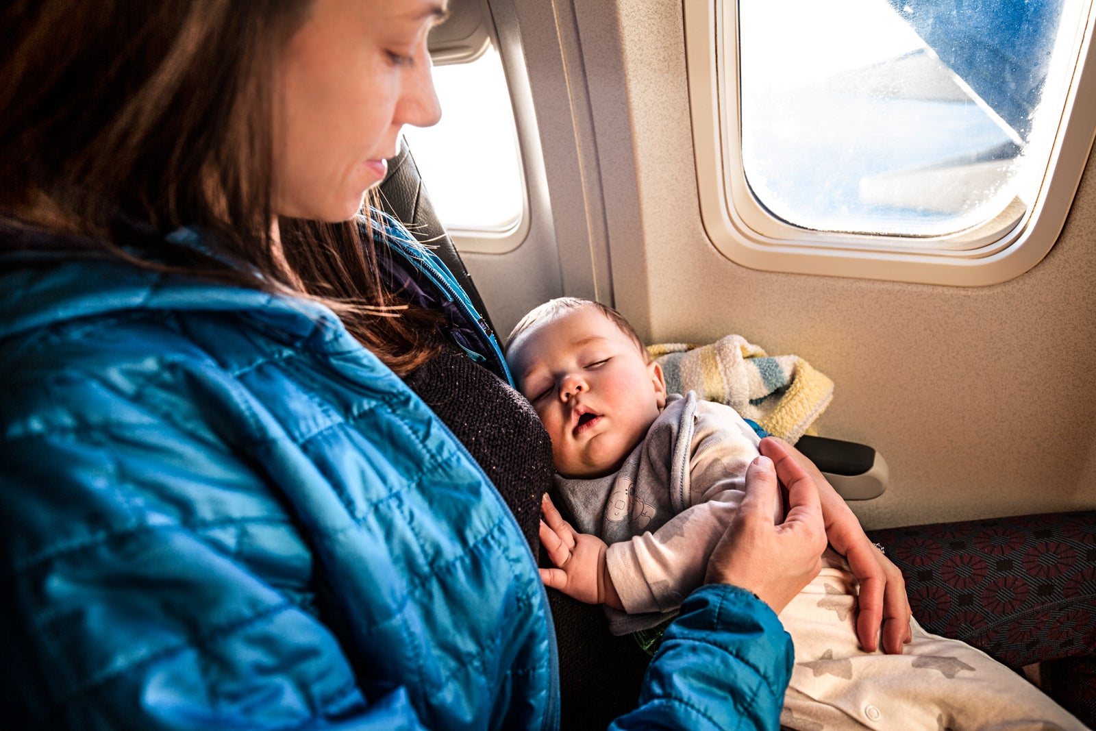 lap infant on plane