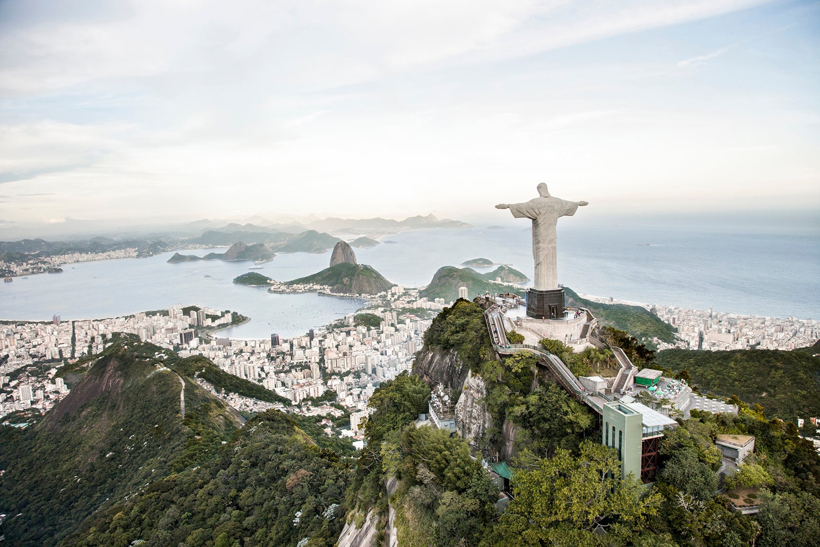 The famous Christ the Redeemer statue in Rio de Janeiro, Brazil