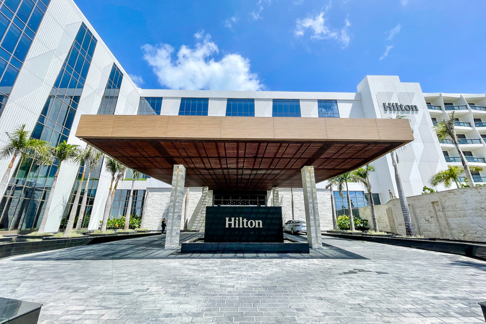 Entrance of Hilton Cancun in Mexico