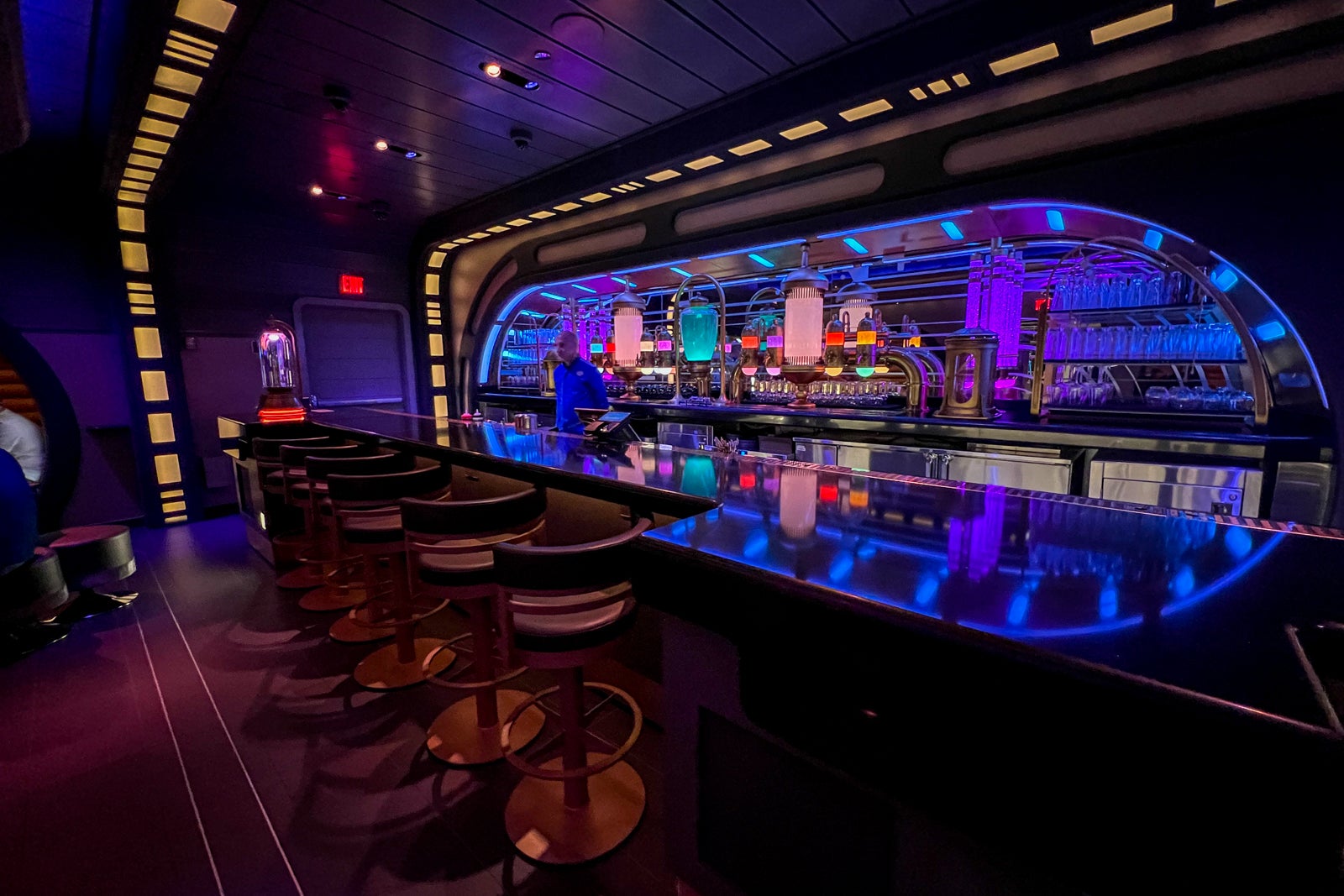 bar with neon lights