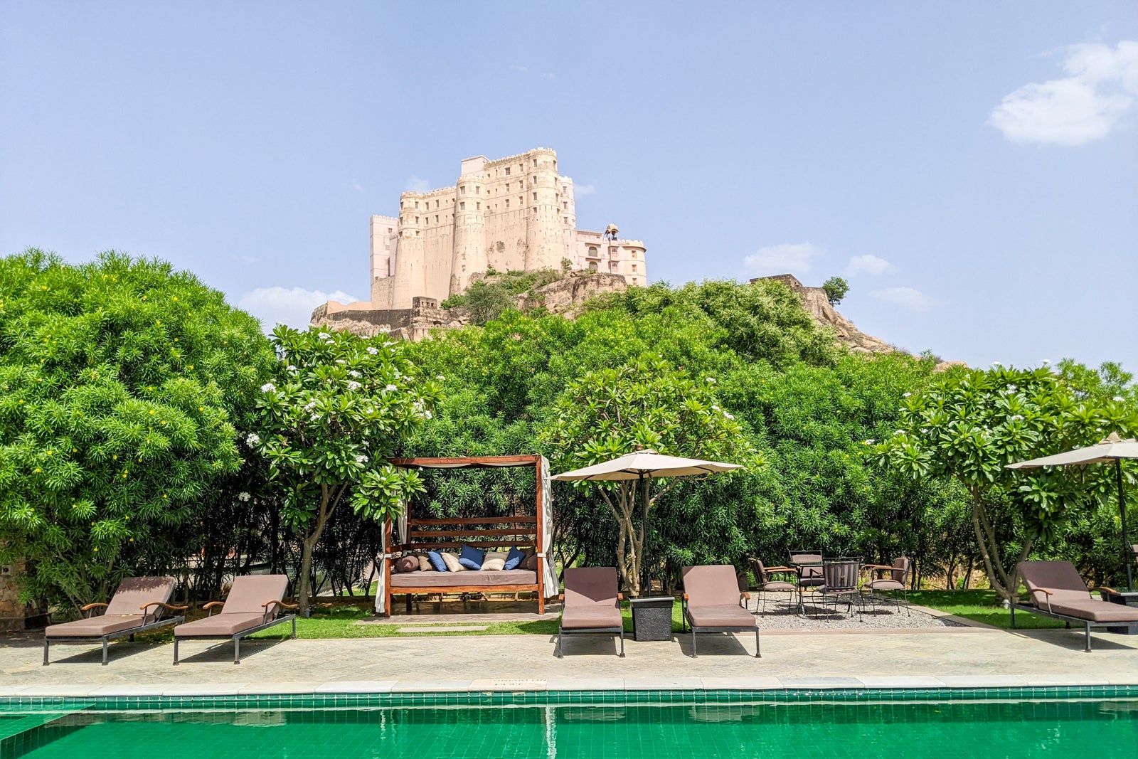 View of Alila Fort Bishangarh from pool