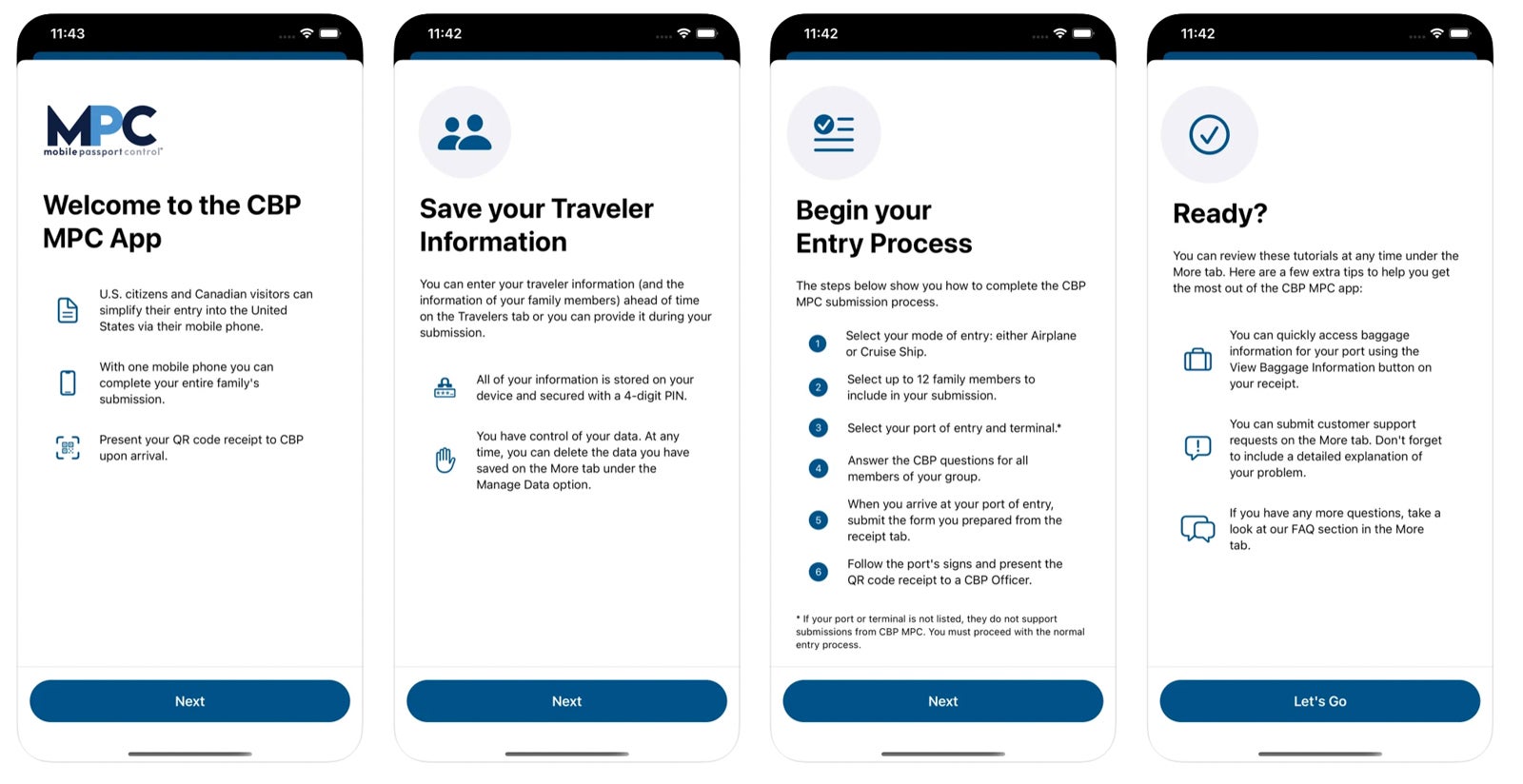 mobile passport app screenshot