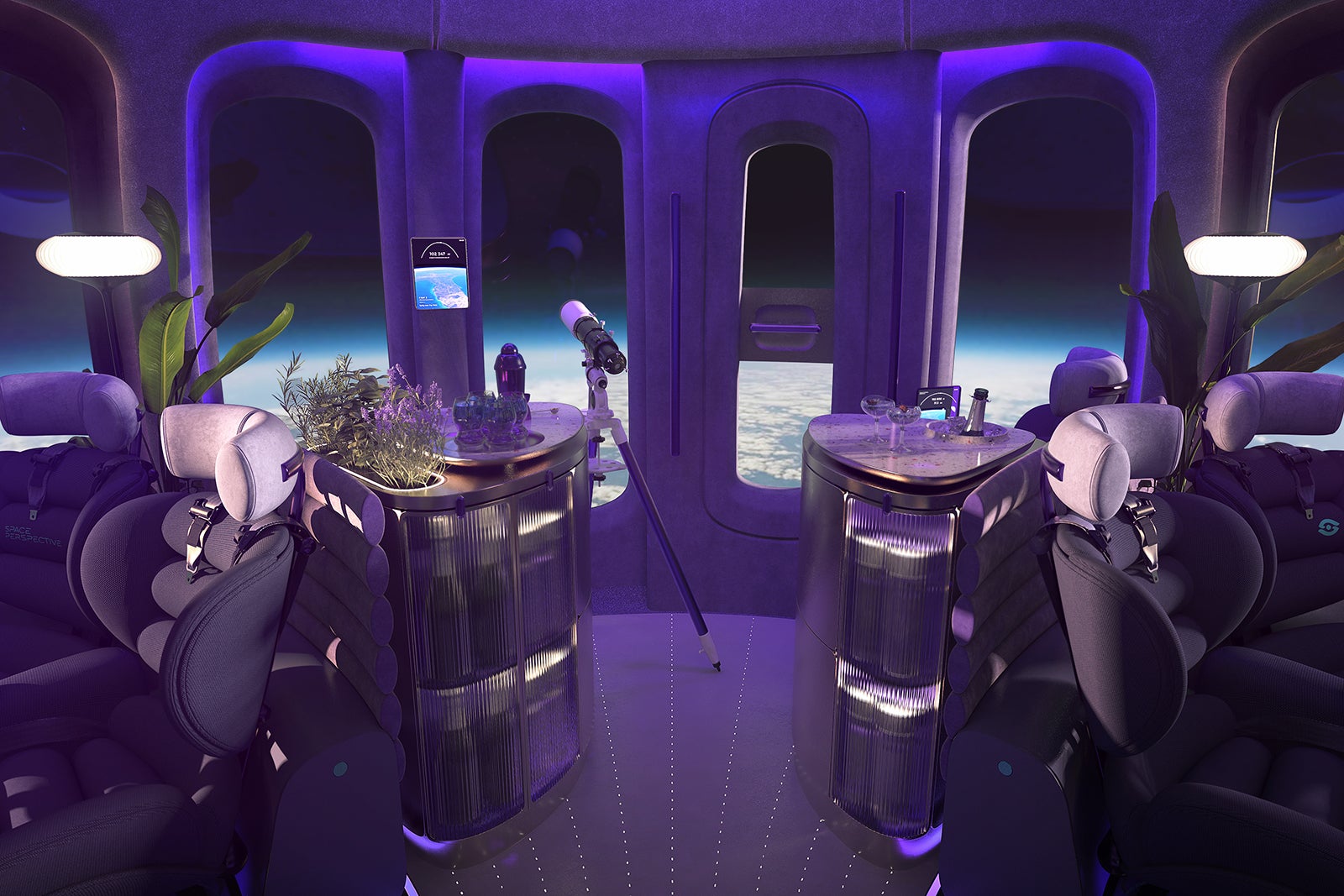 space perspective aircraft interior