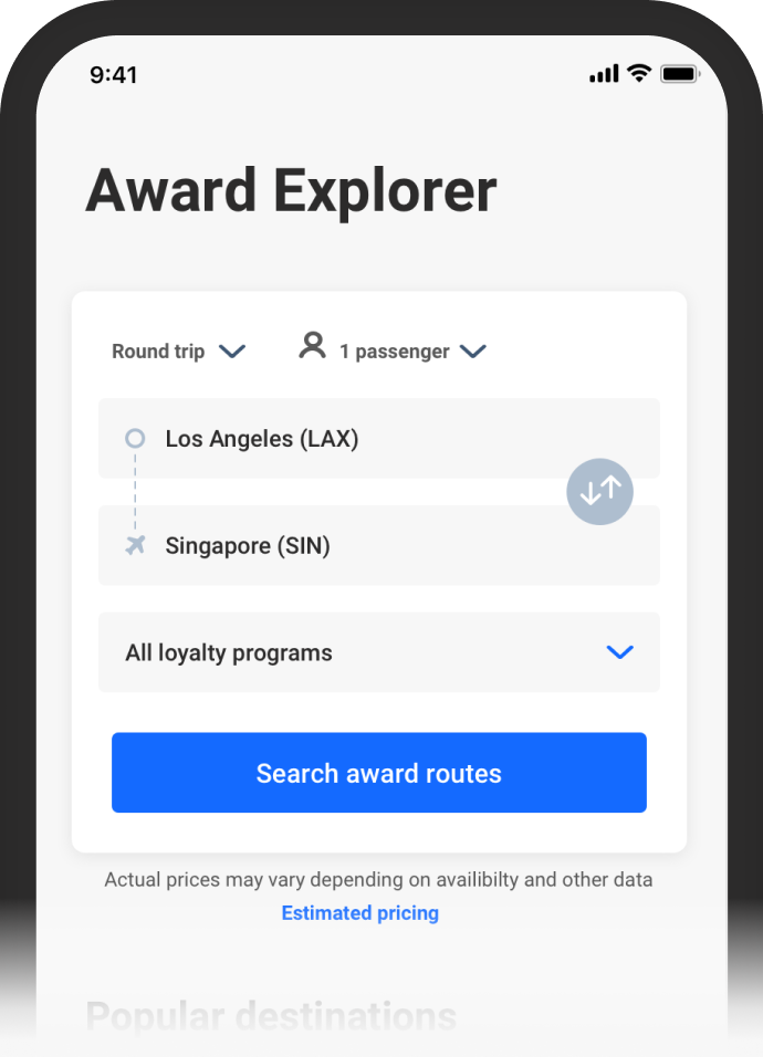 award explorer screen
