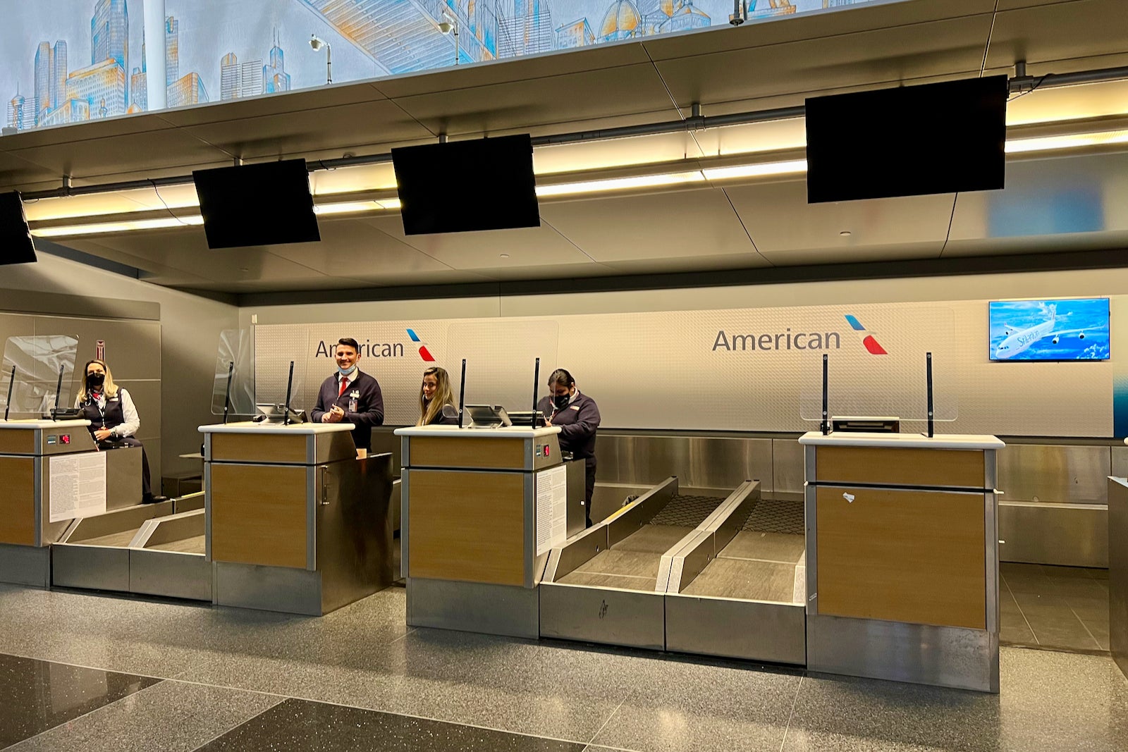 American Airlines check-in counter