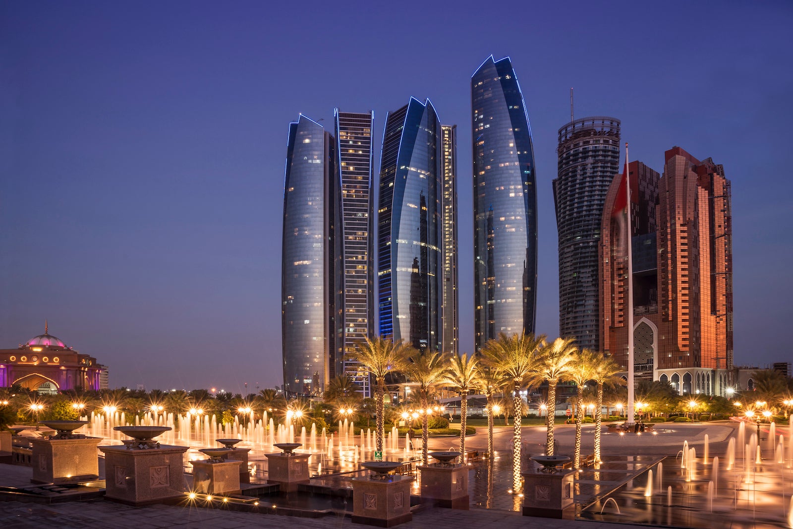 abu dhabi, UAE at night