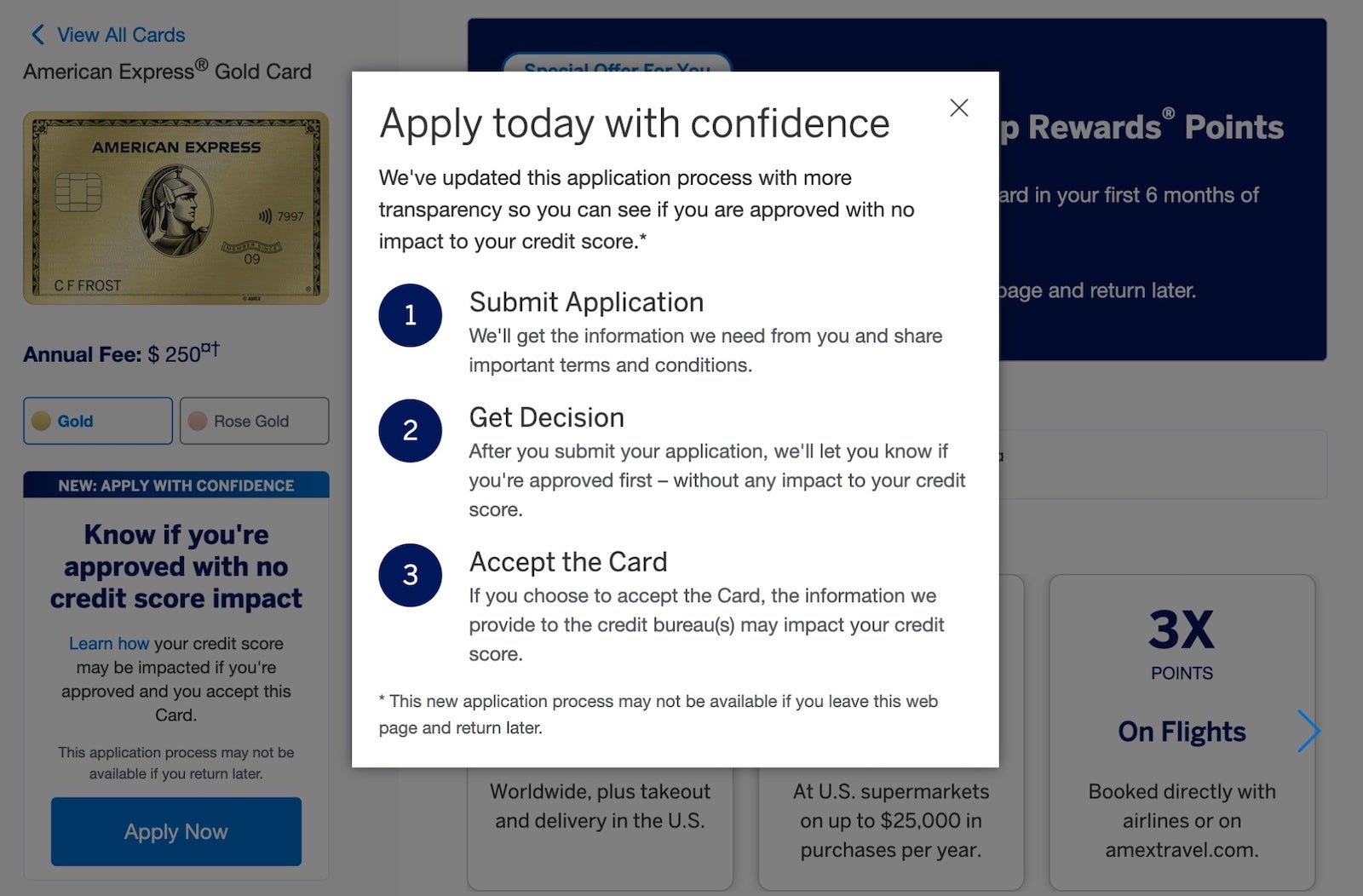 screenshot of information about Apply with confidence tool
