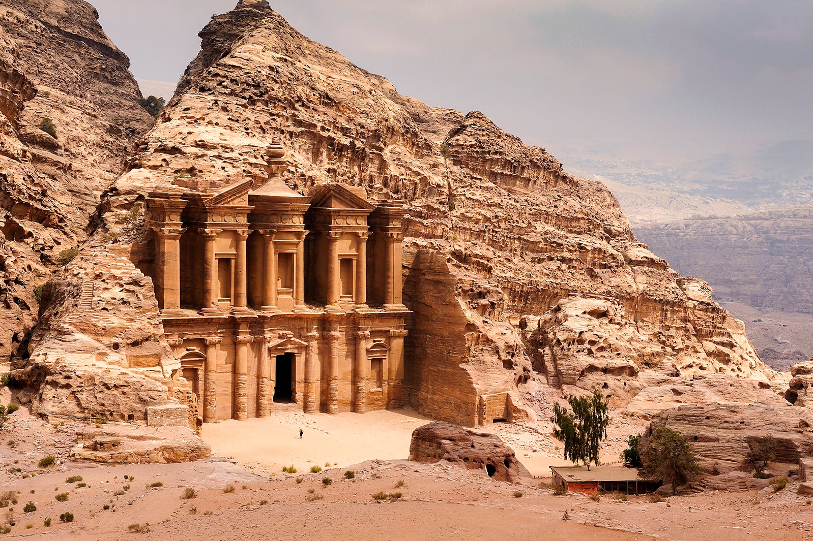 The Monastery in Jordan's ancient city of Petra is built into the side of a large rock